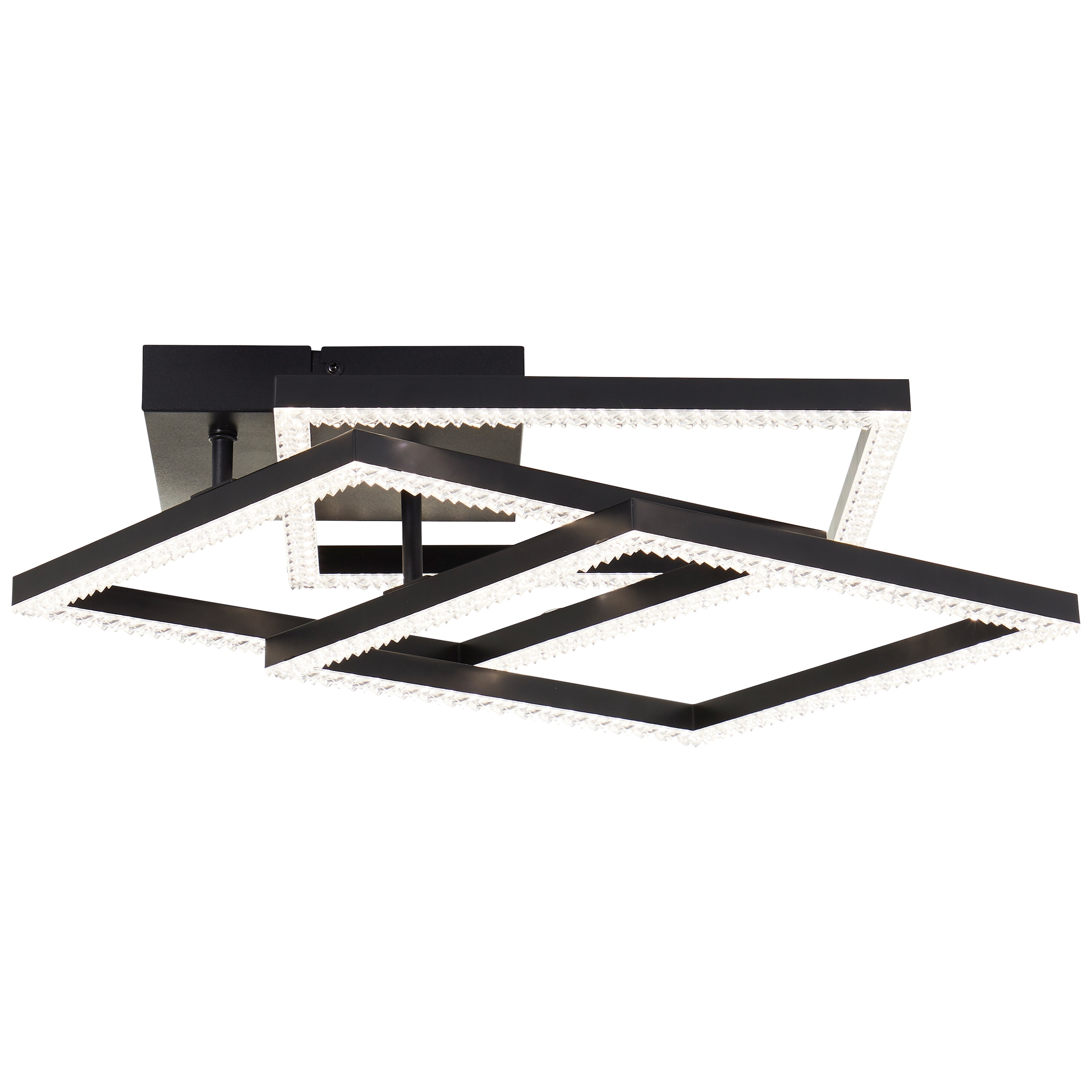Brilliant LED Deckenleuchte »Ranni« 1 Stk. Neutralweiß 47 x 47, 3900 lm, 4000 K, Kristalloptik, schwenkbar, schwarz