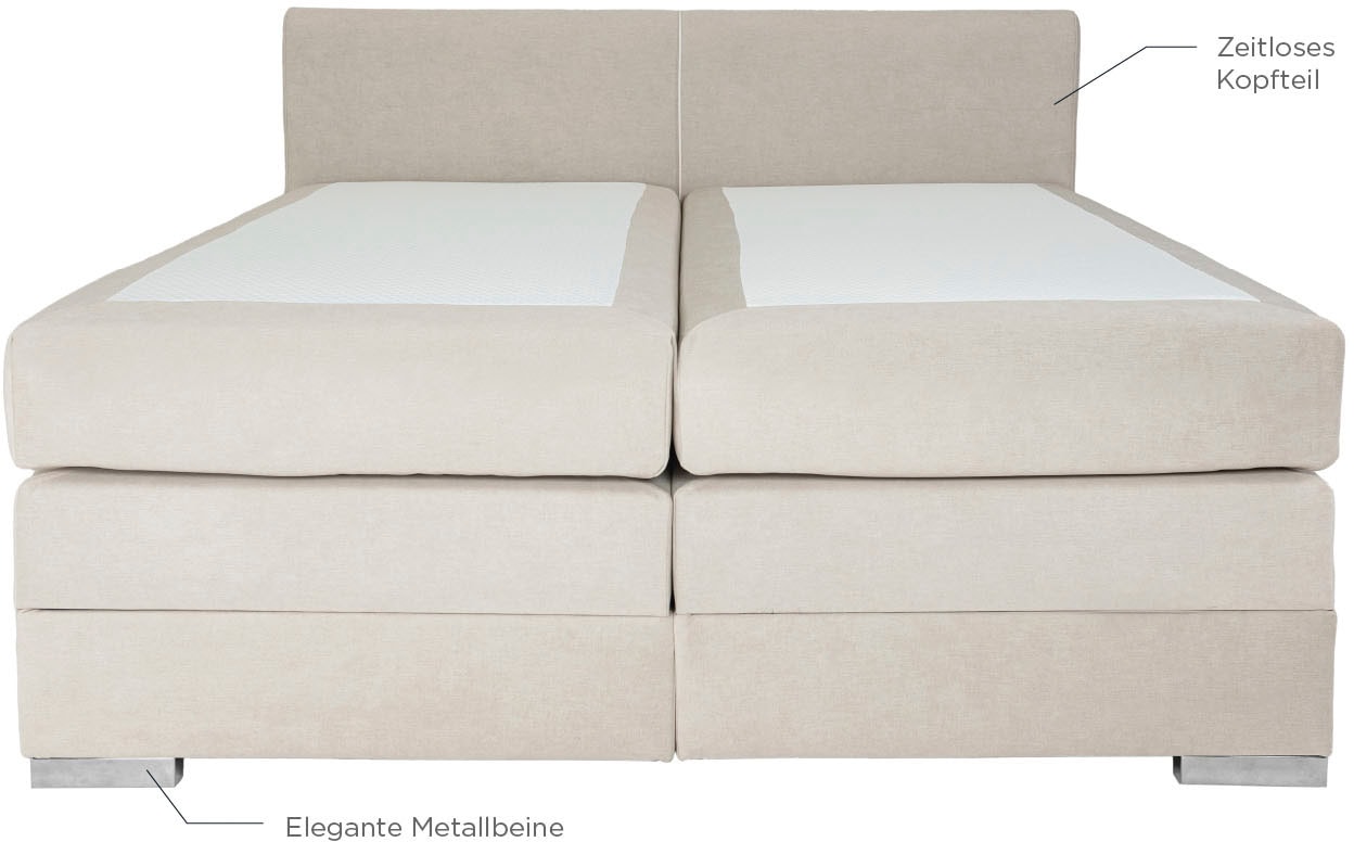 Home affaire Boxspringbett »Juliste inkl. Bettkasten und PUR-Schaum-Topper« erhältlich in den Breite 160, 180 & 200cm