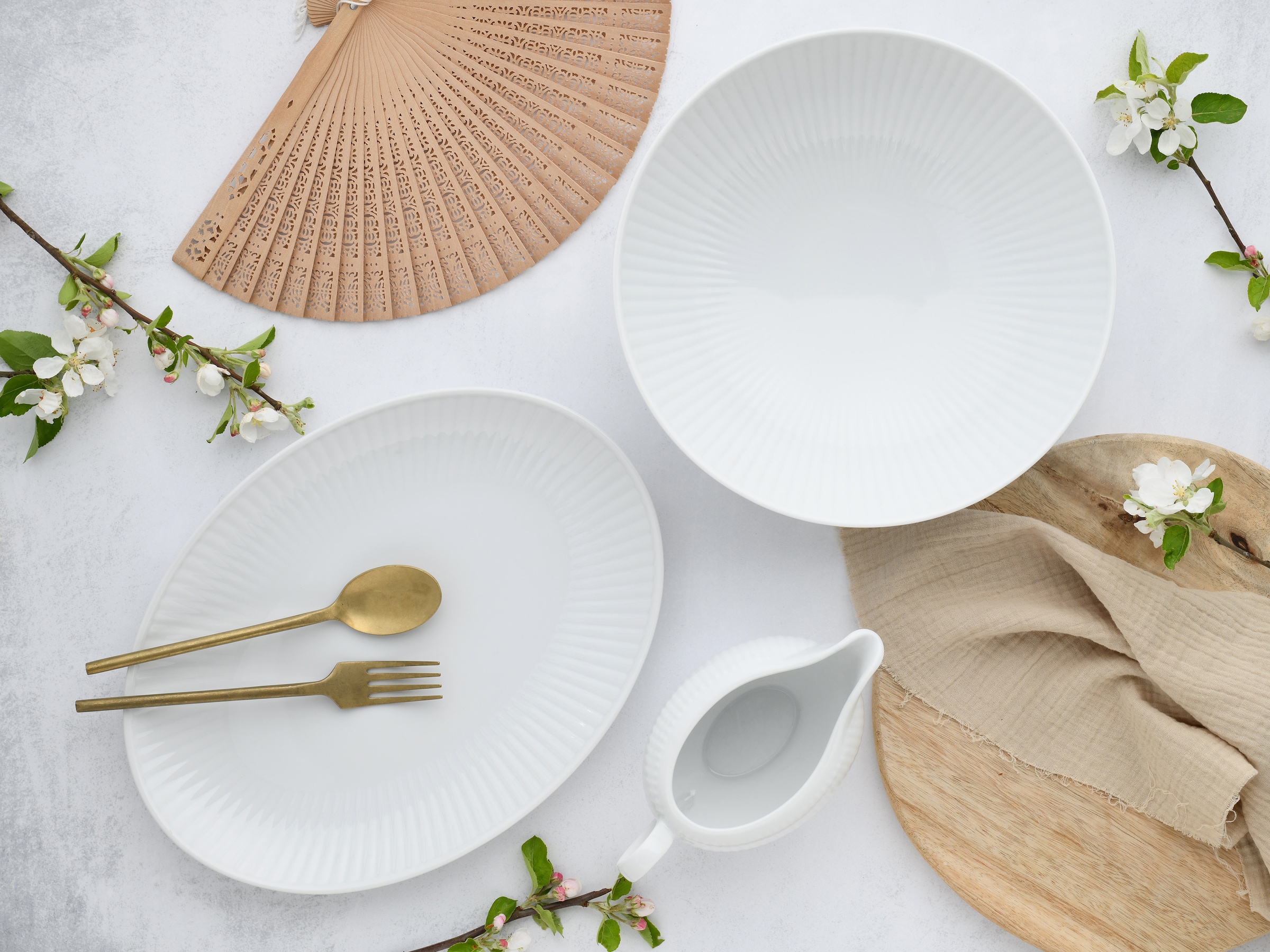 CreaTable Servier-Set »Valencia, Servierset, 3-tlg« Elegant, Boho Chic