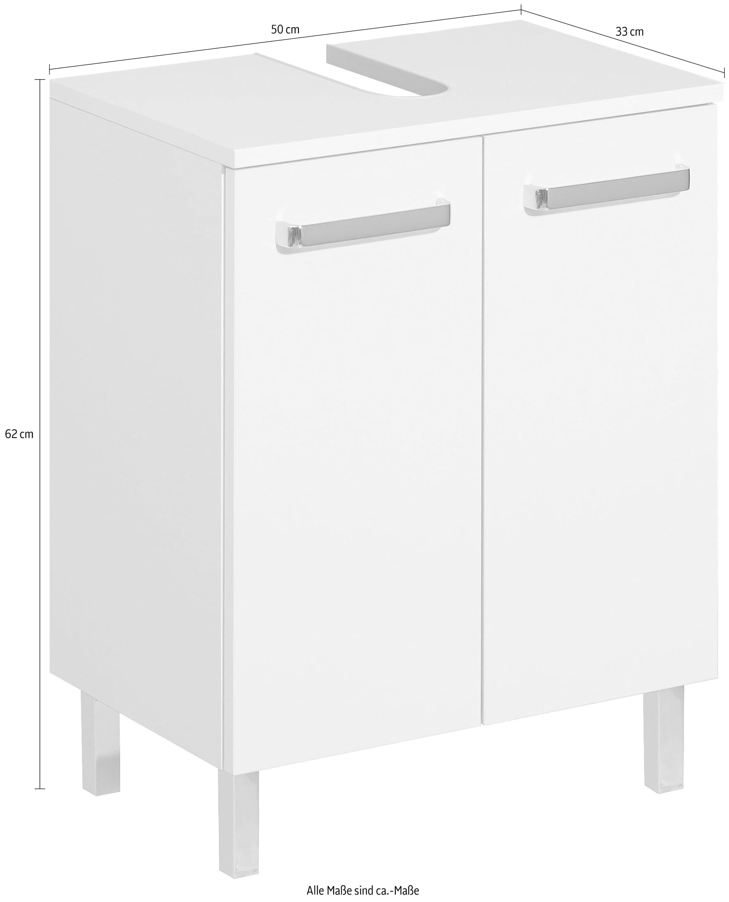 PELIPAL Waschbeckenunterschrank »Quickset 312«, Badmöbel, Breite 50 cm bei  OTTO