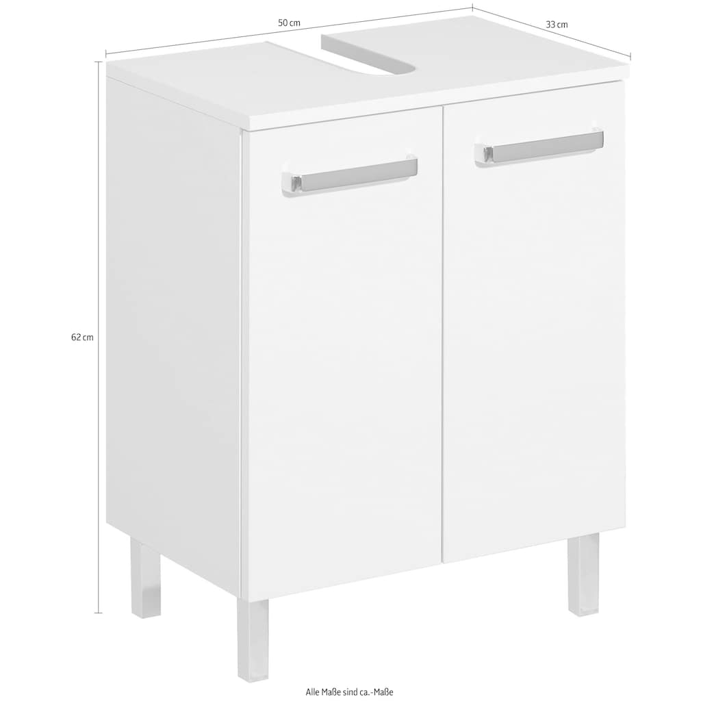 Saphir Waschbeckenunterschrank »Quickset Unterbeckenschrank mit 2 Türen, 50 cm breit, ohne Waschbecken«