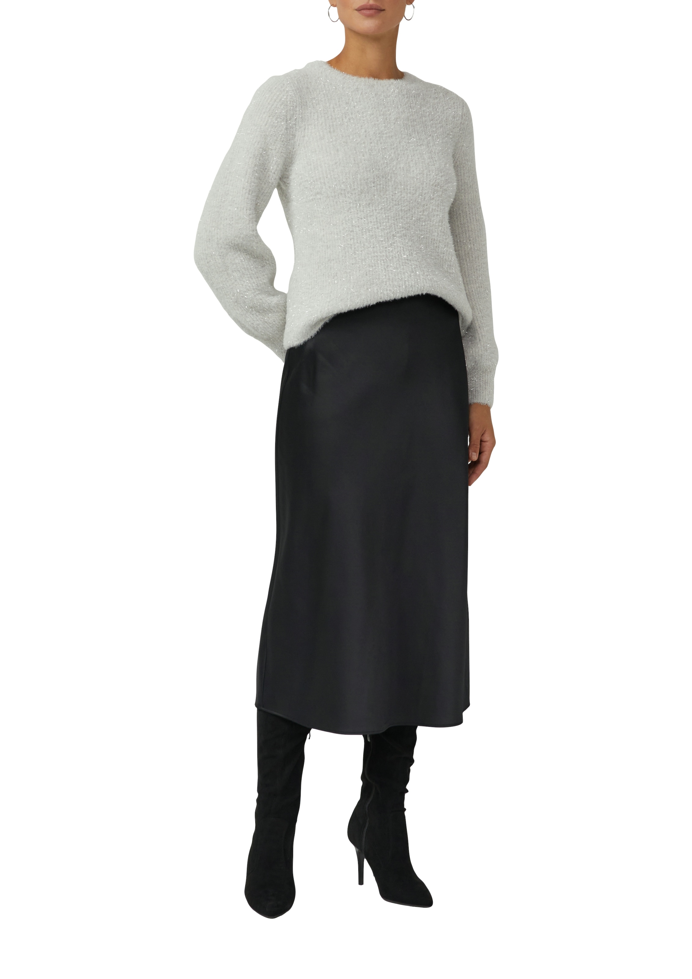 s.Oliver BLACK LABEL Strickpullover mit Rippbündchen