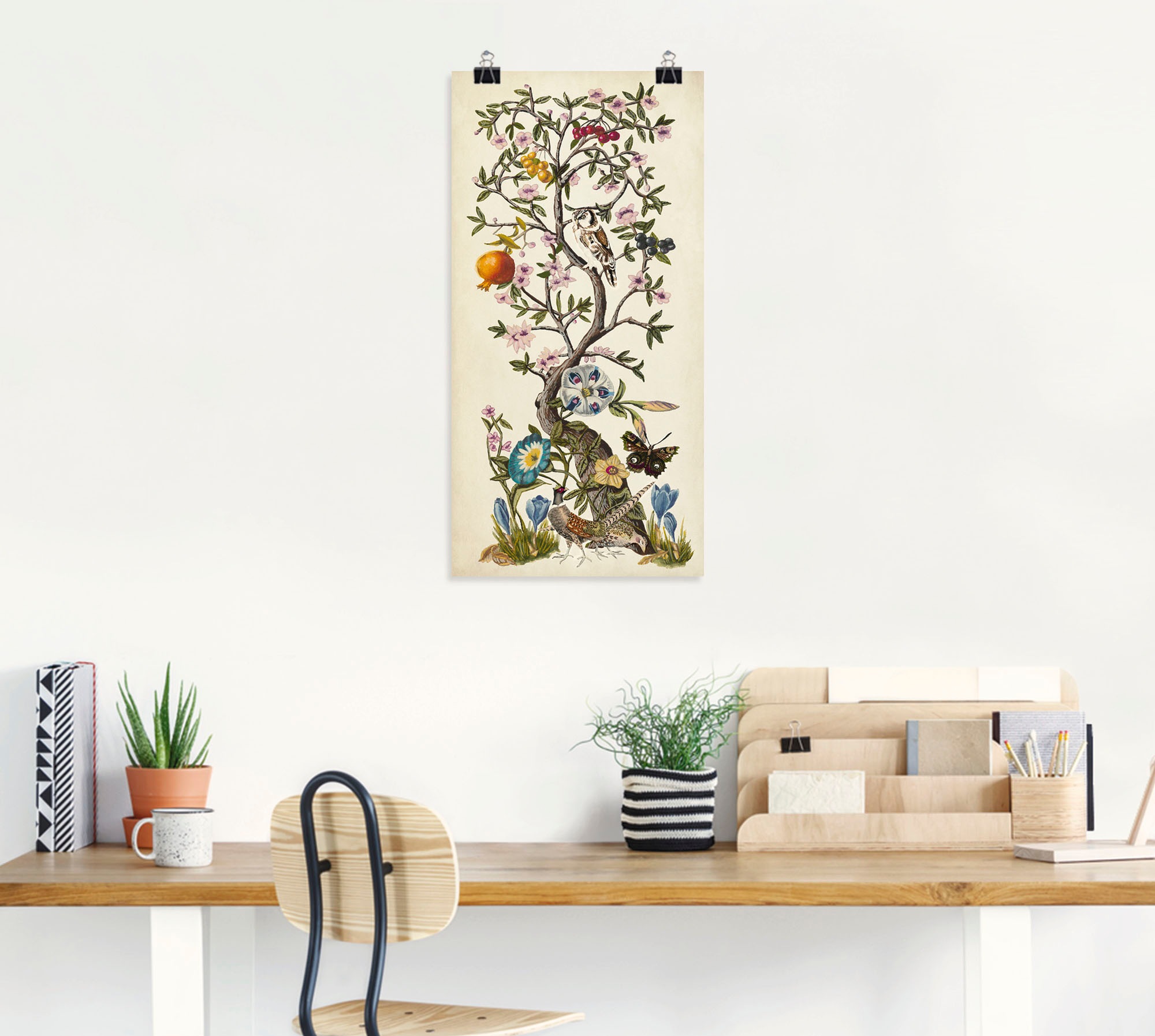 Artland Wandbild »Chinoiserie Natur I«, Pflanzen, (1 St.), als Alubild, Outdoorbild, Leinwandbild, Poster in verschied. Größen