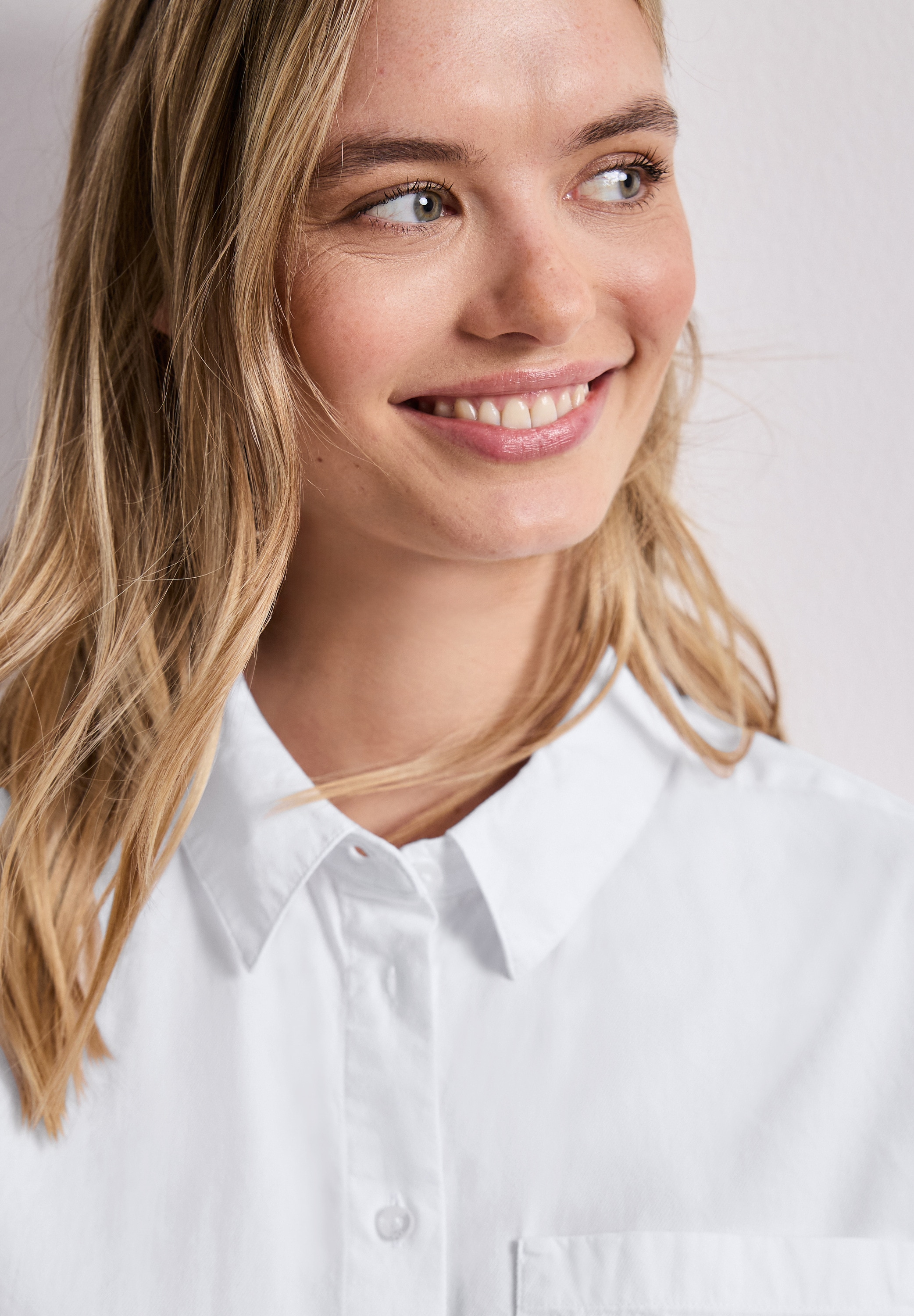 STREET ONE Langarmbluse mit Hemdkragen aus Twill