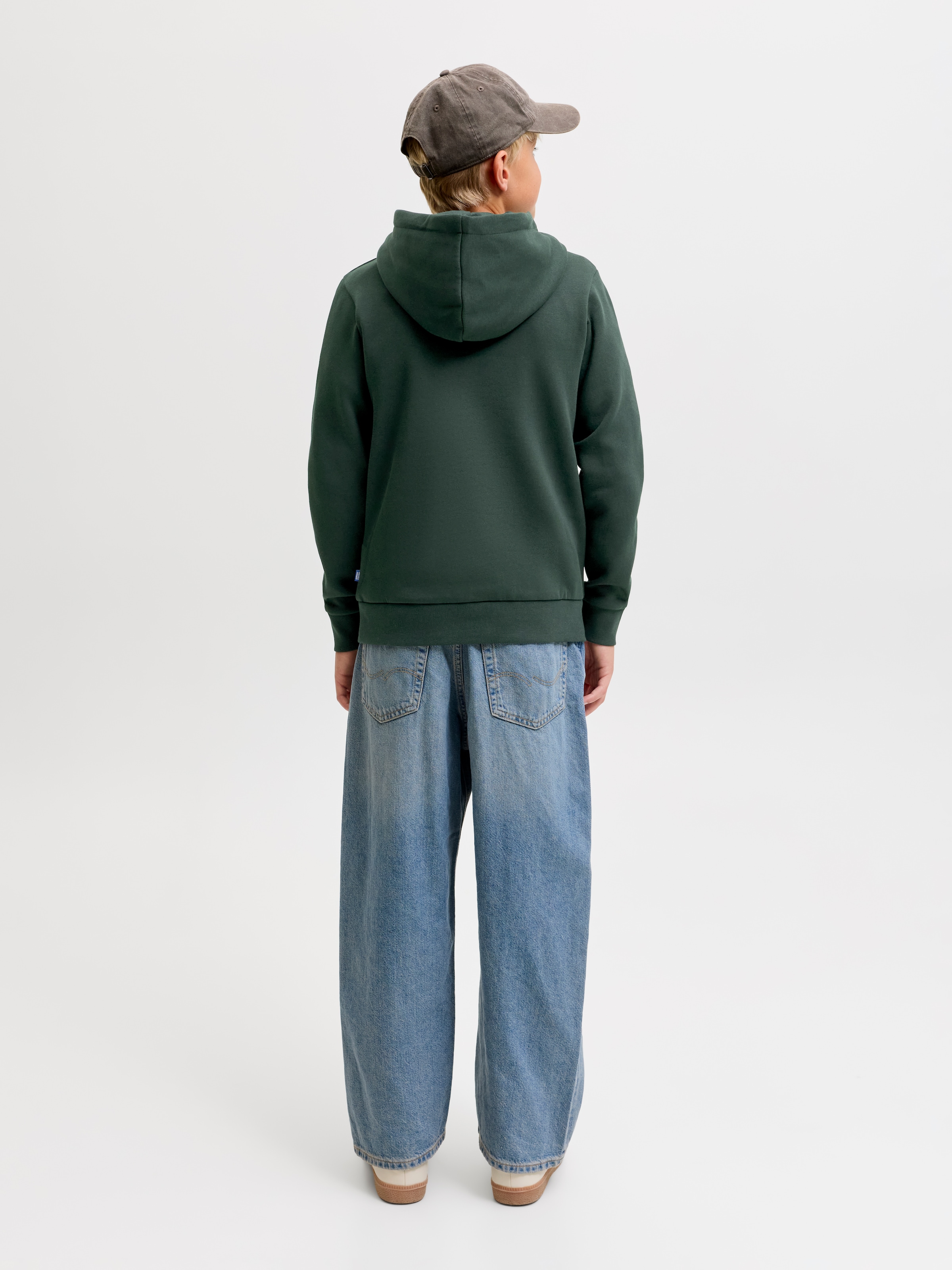 Jack & Jones Junior Kapuzensweatshirt »JJECORP mit Druck, Kängurutasche, pflegeleicht«, Baumwollmischung, regular fit
