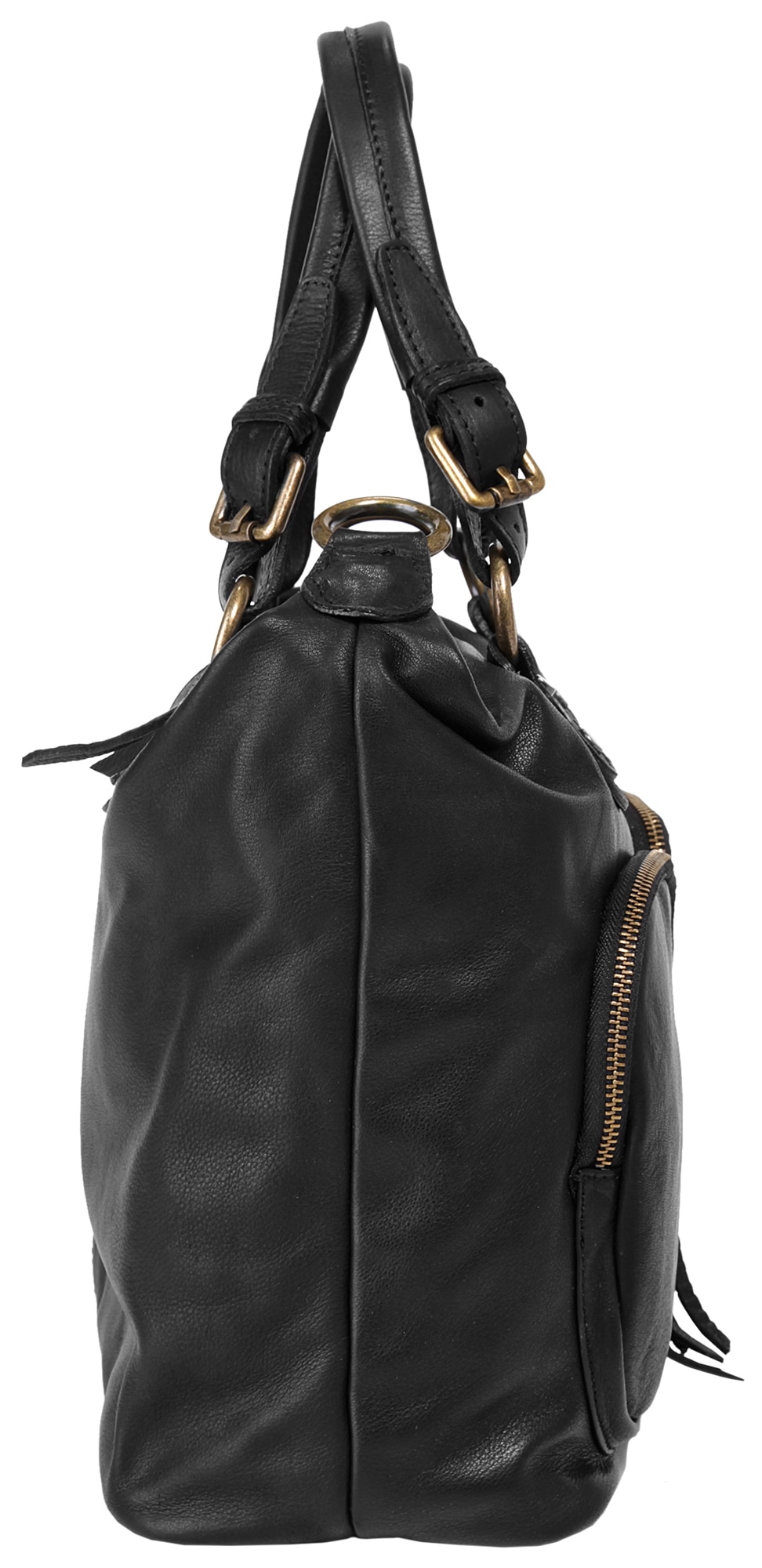 forty° Henkeltasche, echt Leder, Made in Italy