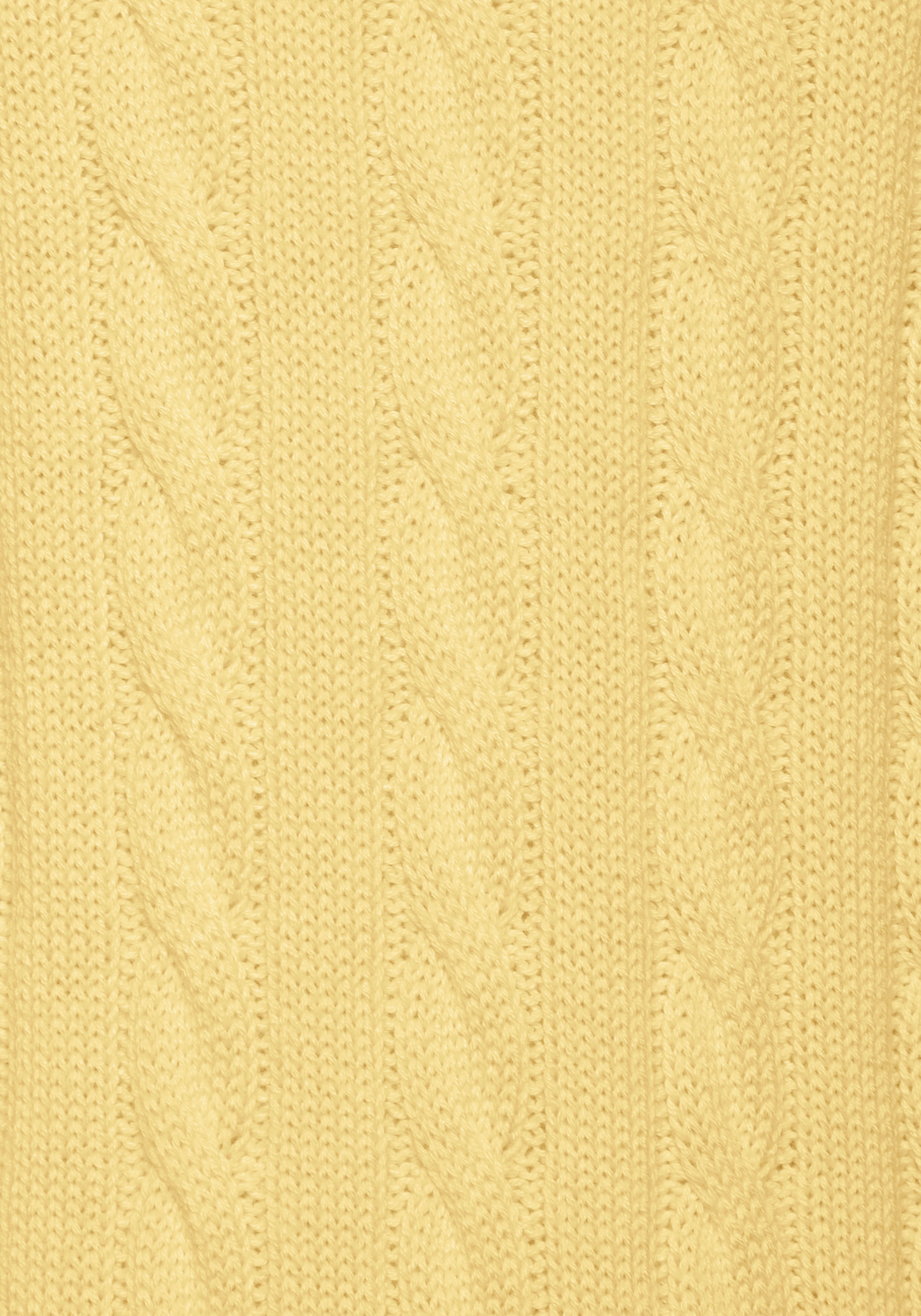 LASCANA V-Ausschnitt-Pullover mit Zopfstrickmuster