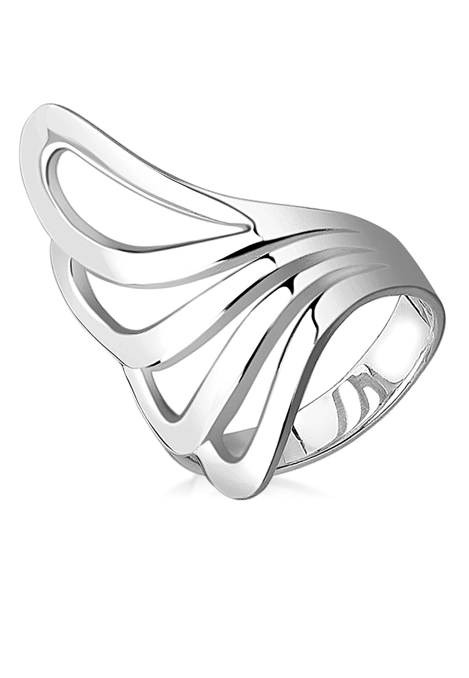 Nenalina Fingerring »Basic Wellen Geschwungen Schlicht 925 Silber«