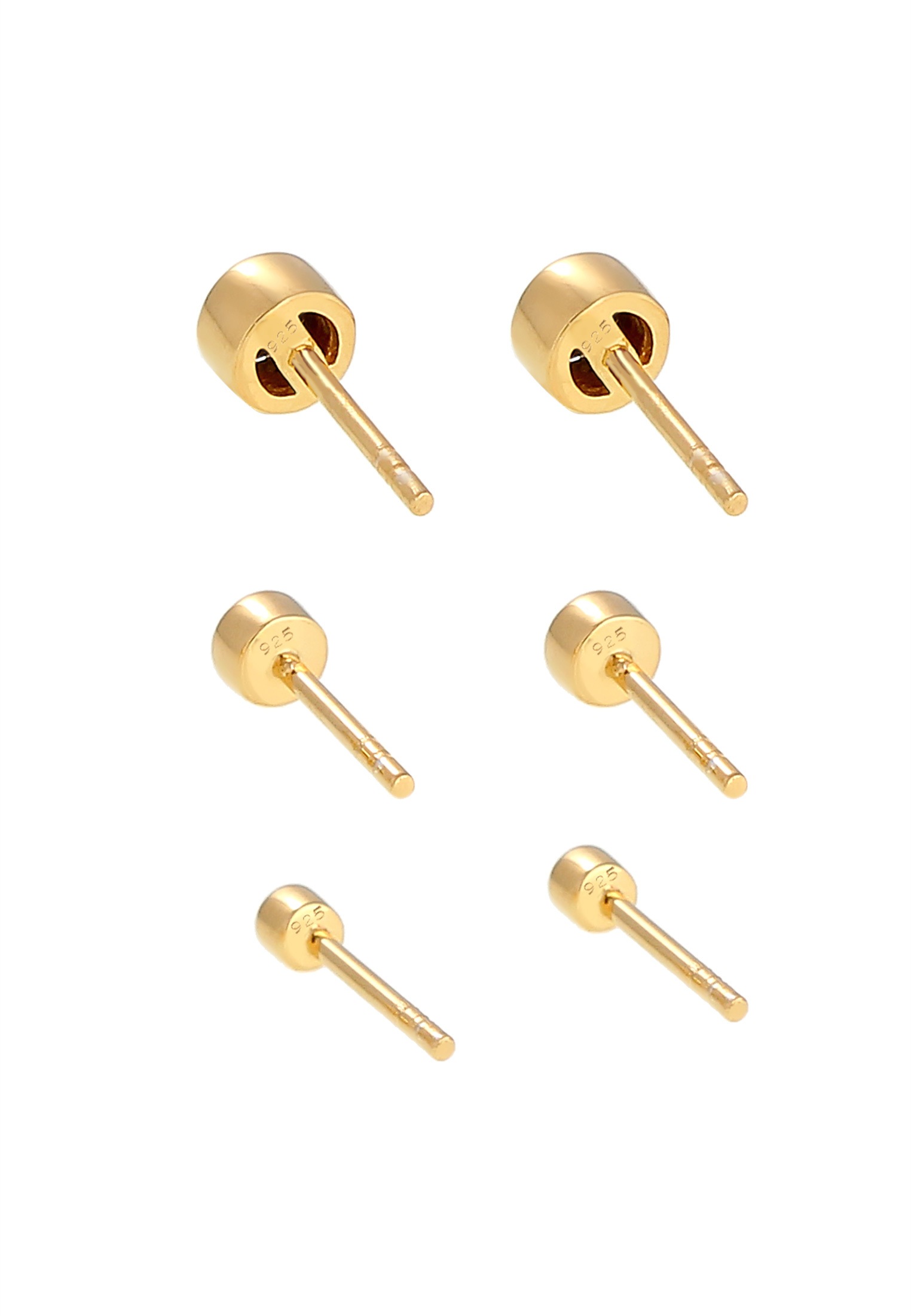 Elli Ohrstecker-Set »Ohrringe Stecker Kristalle (3 tlg) 925 Silber«