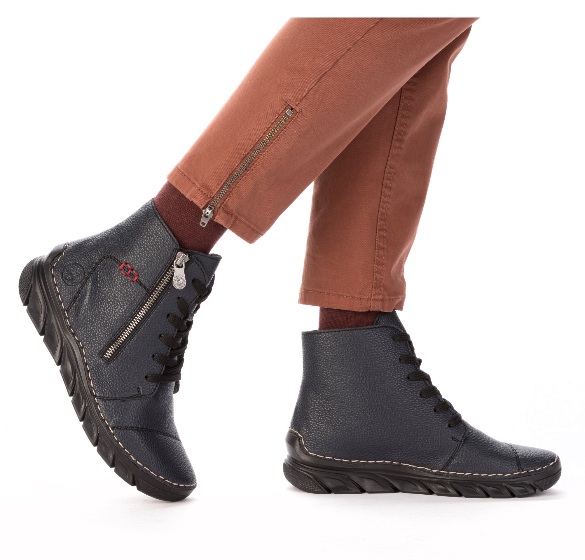 Rieker Schnürboots, Schnürstiefelette, Casual-Boots mit weicher Innensohle