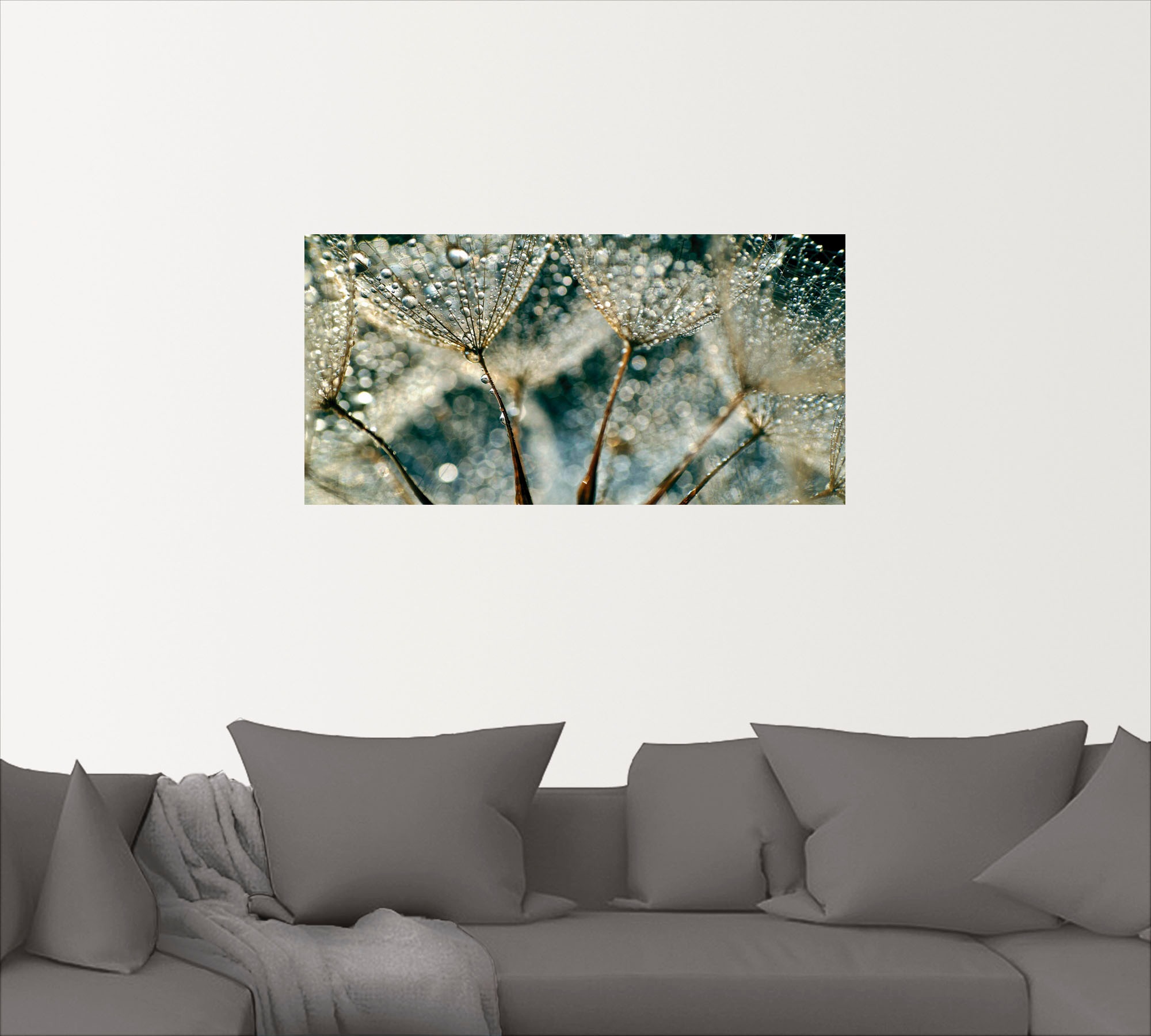 Artland Wandbild »Pusteblume Regenschauer«, Blumen, (1 St.), als Alubild, Outdoorbild, Leinwandbild, Poster, Wandaufkleber