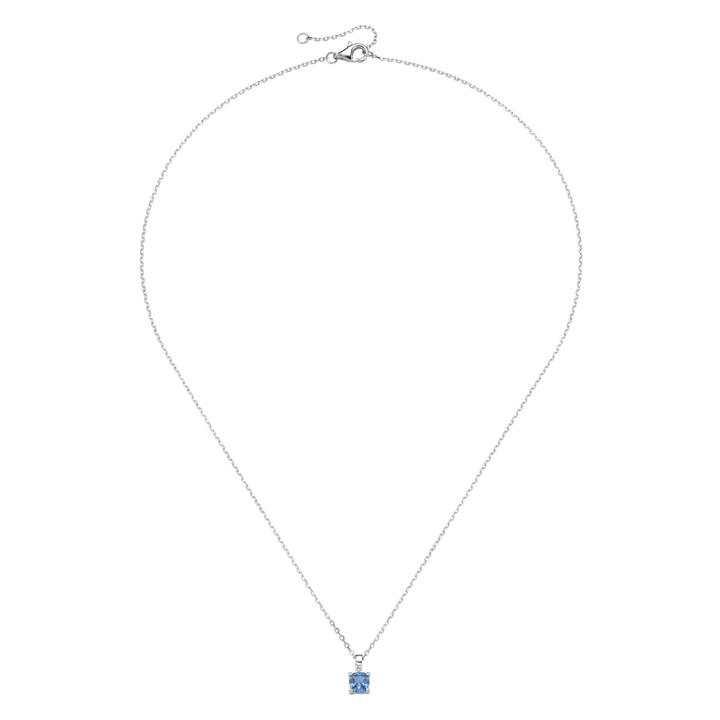 Smart Jewel Kette mit Anhänger »Kette lila Zirkonia o. synth. Korund blau o. fuchsia, Silber 925«