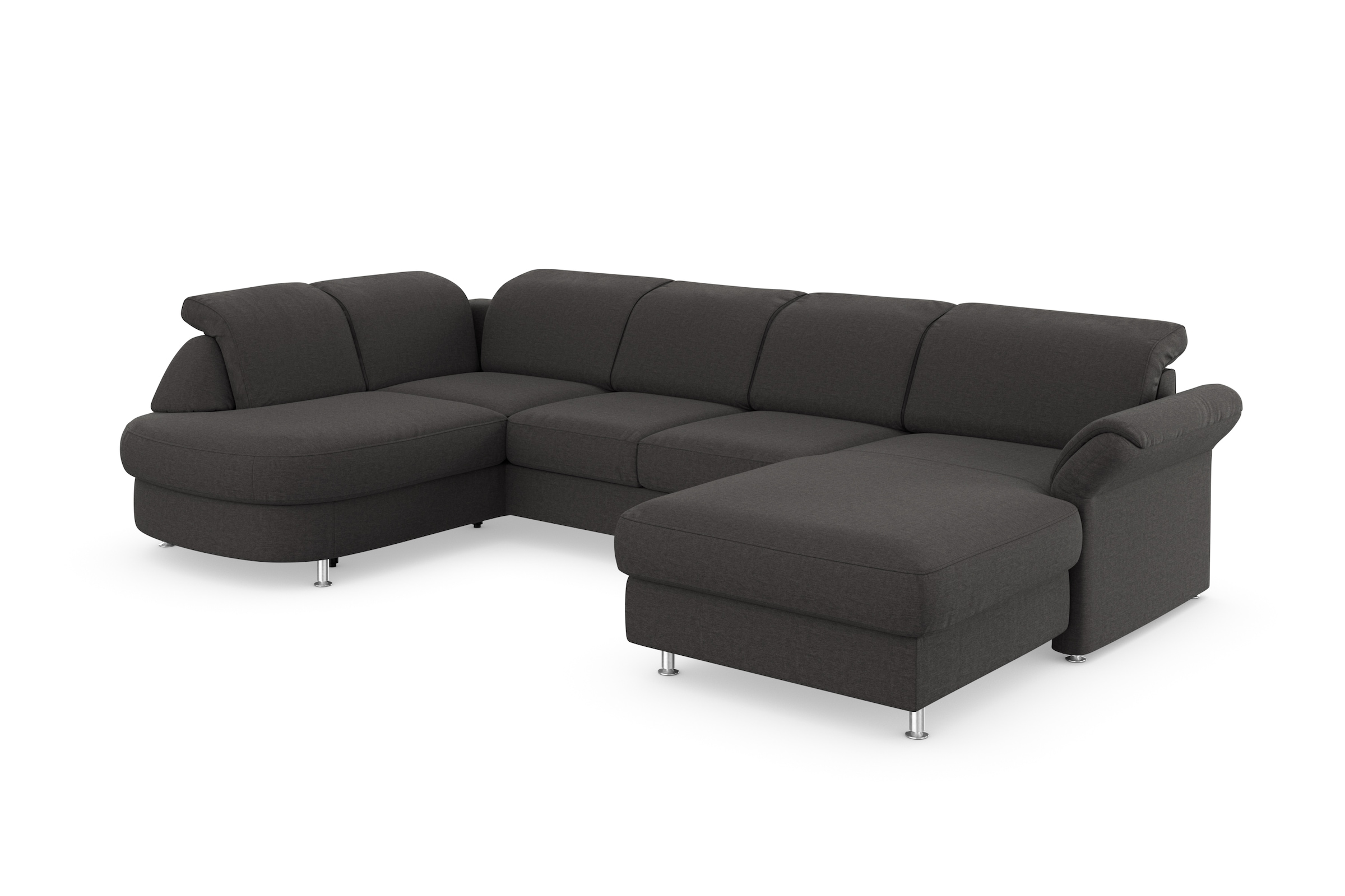 sit&more Wohnlandschaft »Apulia U-Form« wahlweise Bettfunktion, Bettkasten und Kopf- und Armteilverstellung