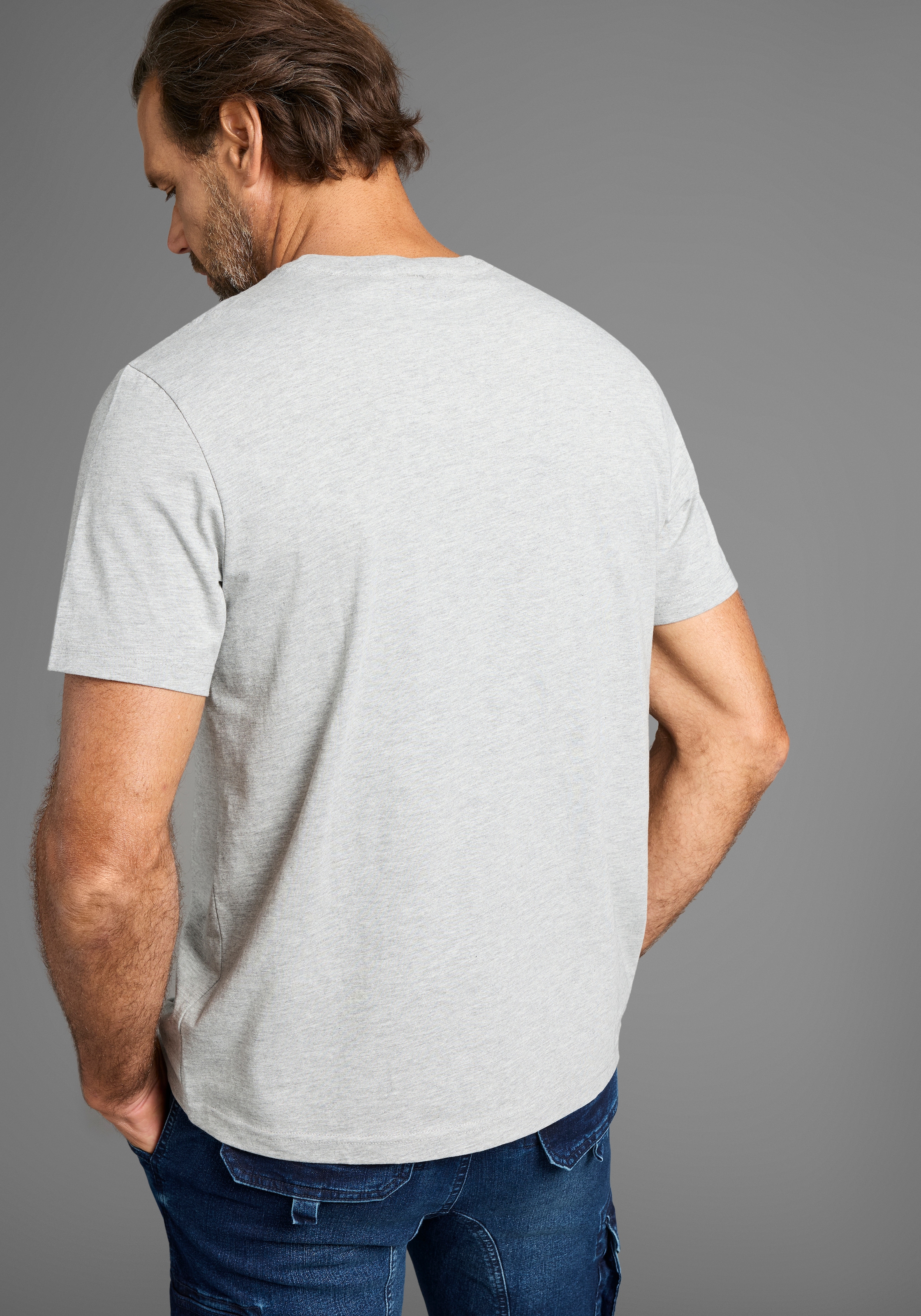 H.I.S T-Shirt, mit trendigem Markenlogo im Collage-Look