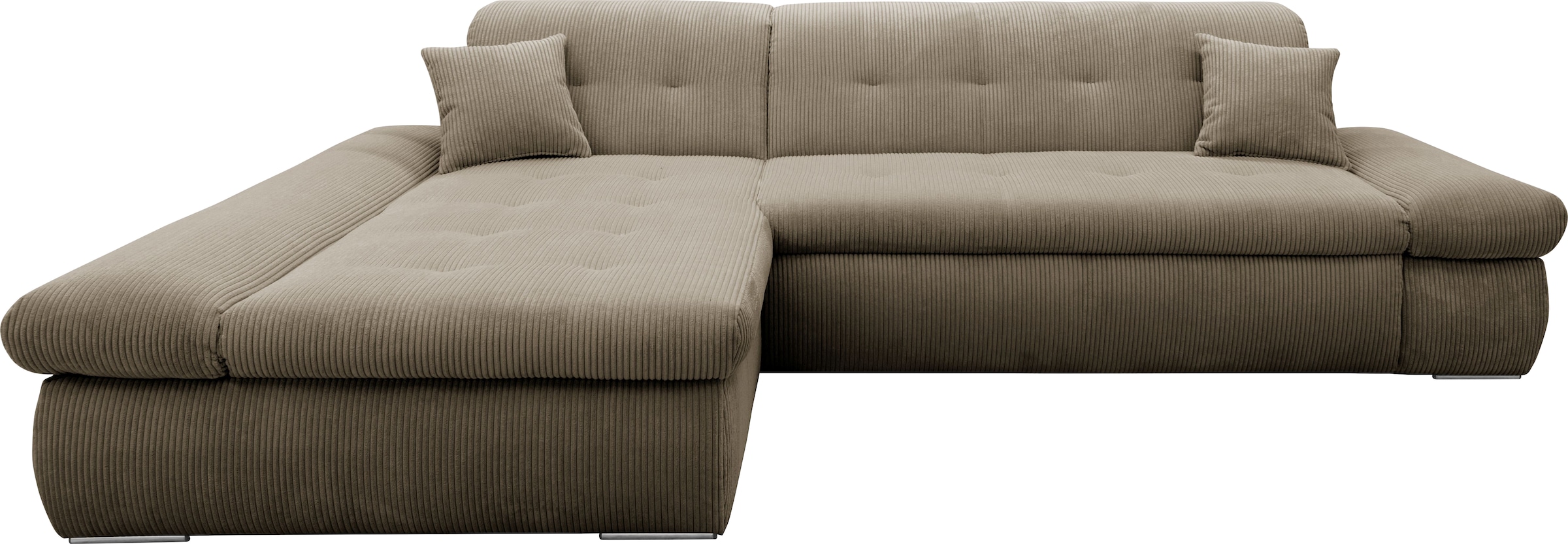 DOMO collection Ecksofa »Moric B/T/H 300/172/80 cm, auch in Cord, L-Form«, XXL-Format, wahlweise auch mit Bettfunktion und Armverstellung