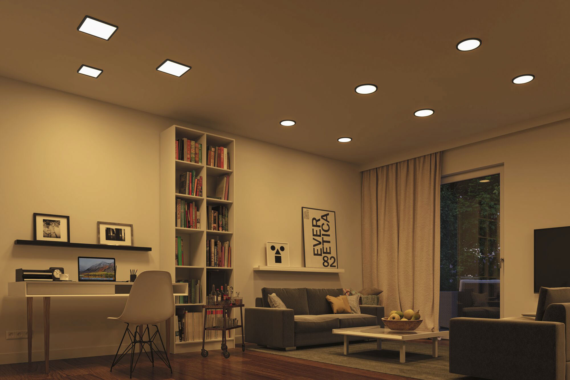 Paulmann LED Einbauleuchte »LED Einbaupanel VariFit Areo IP44 rund 175mm 4000K Schwarz«, 1 flammig, LED Einbaupanel VariFit Areo IP44 rund 175mm 4000K Schwarz