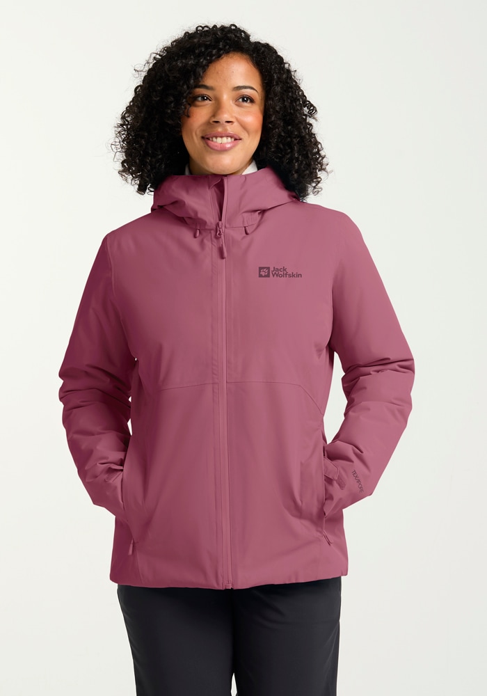 Jack Wolfskin Outdoorjacke »WISPER INS JKT W« mit Kapuze mit TEXAPORE ECOSPHERE, regulierbare Weite, atmungsaktiv, wasserdicht