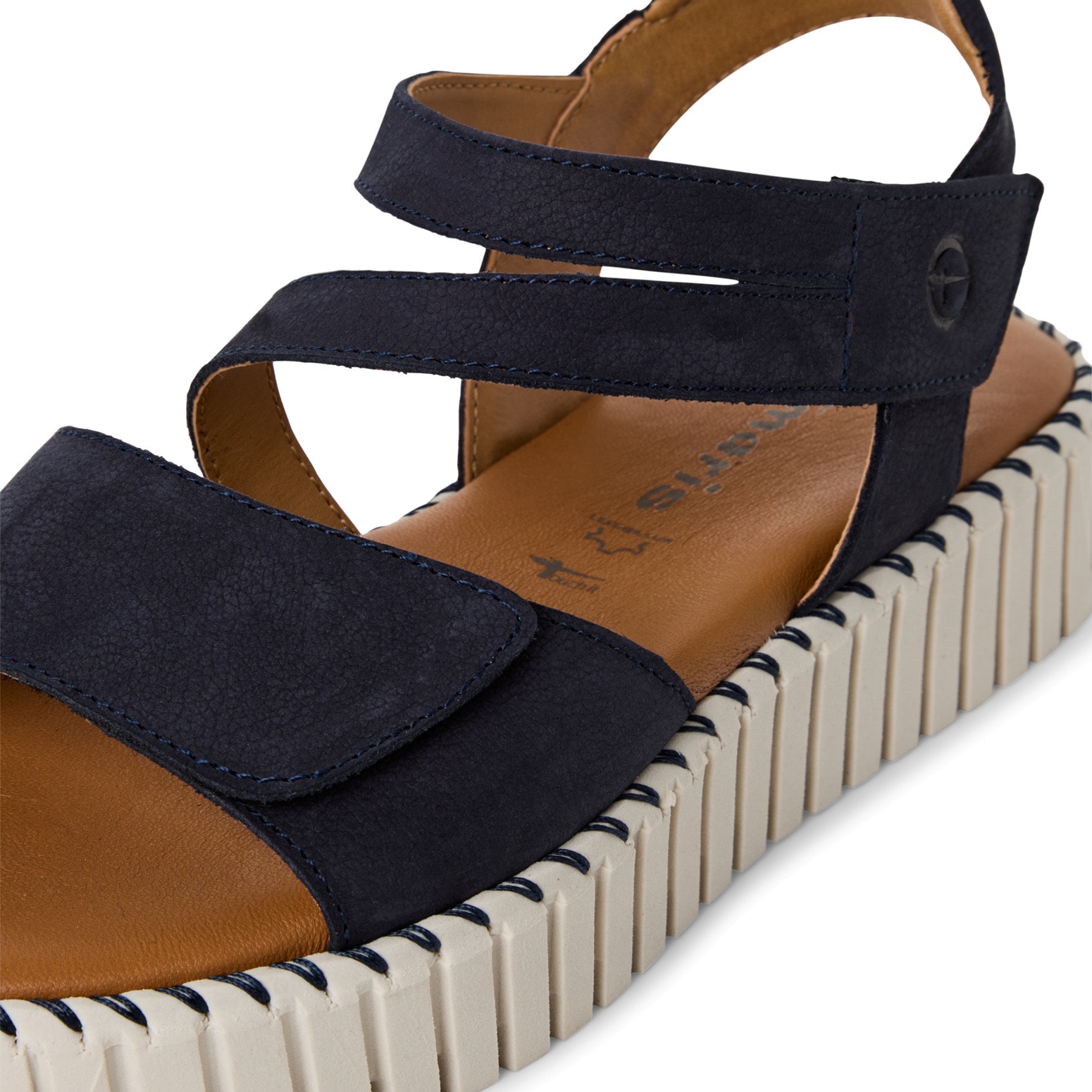 Tamaris Sandalette, Riemchensandale, Sommerschuh mit geriffelter Plateausohle