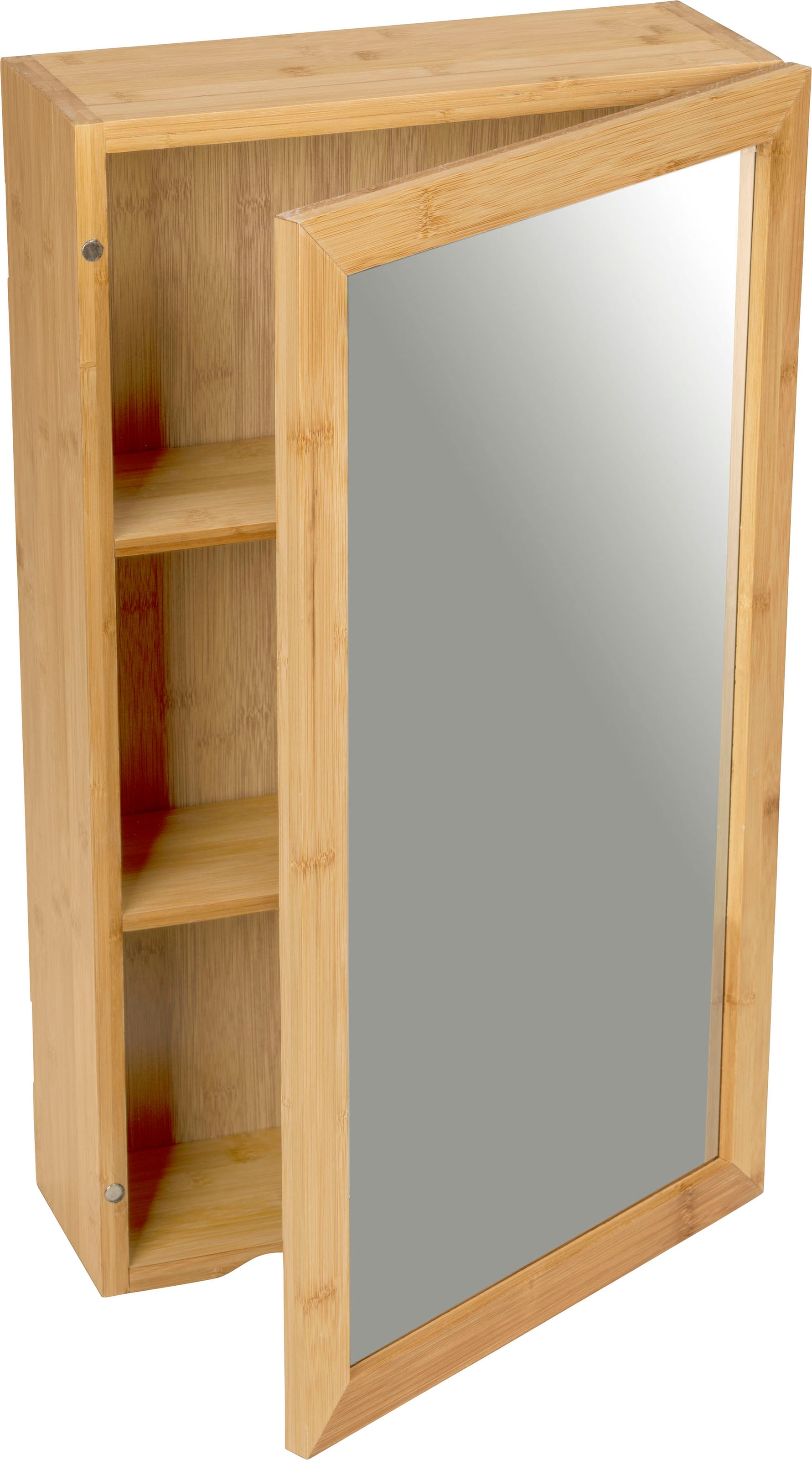 WENKO Badregal »Bambusa«, mit zwei Mittelböden Magnetverschluss Spiegel, bestellen bei OTTO und