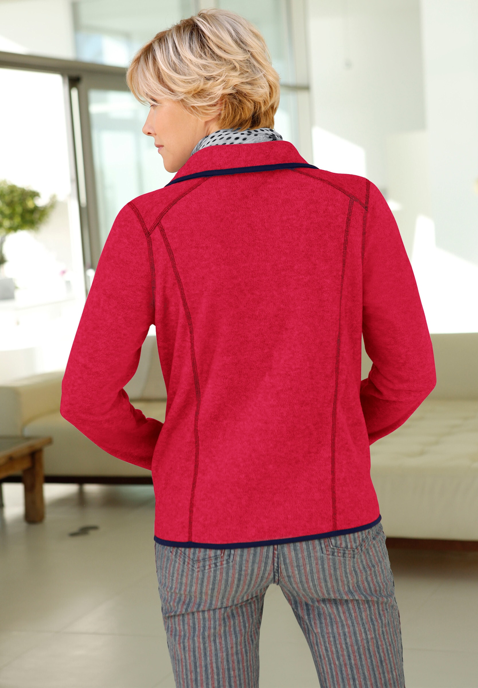 Witt Fleecejacke »Fleece-Jacke Fleecejacke mit Sternchen-Stickerei«