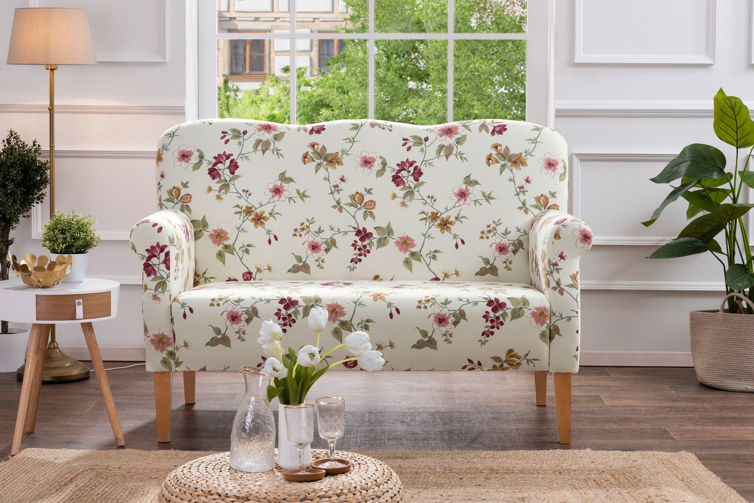 Max Winzer® 2-Sitzer »Juuma«, Küchensofa mit Federkern, mit Blumenmuster