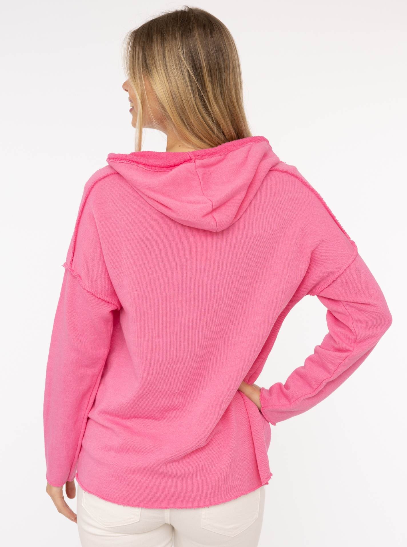 Zwillingsherz Hoodie »"Love Yourself"«, mit Kapuze und Flockprint in frischen Farben