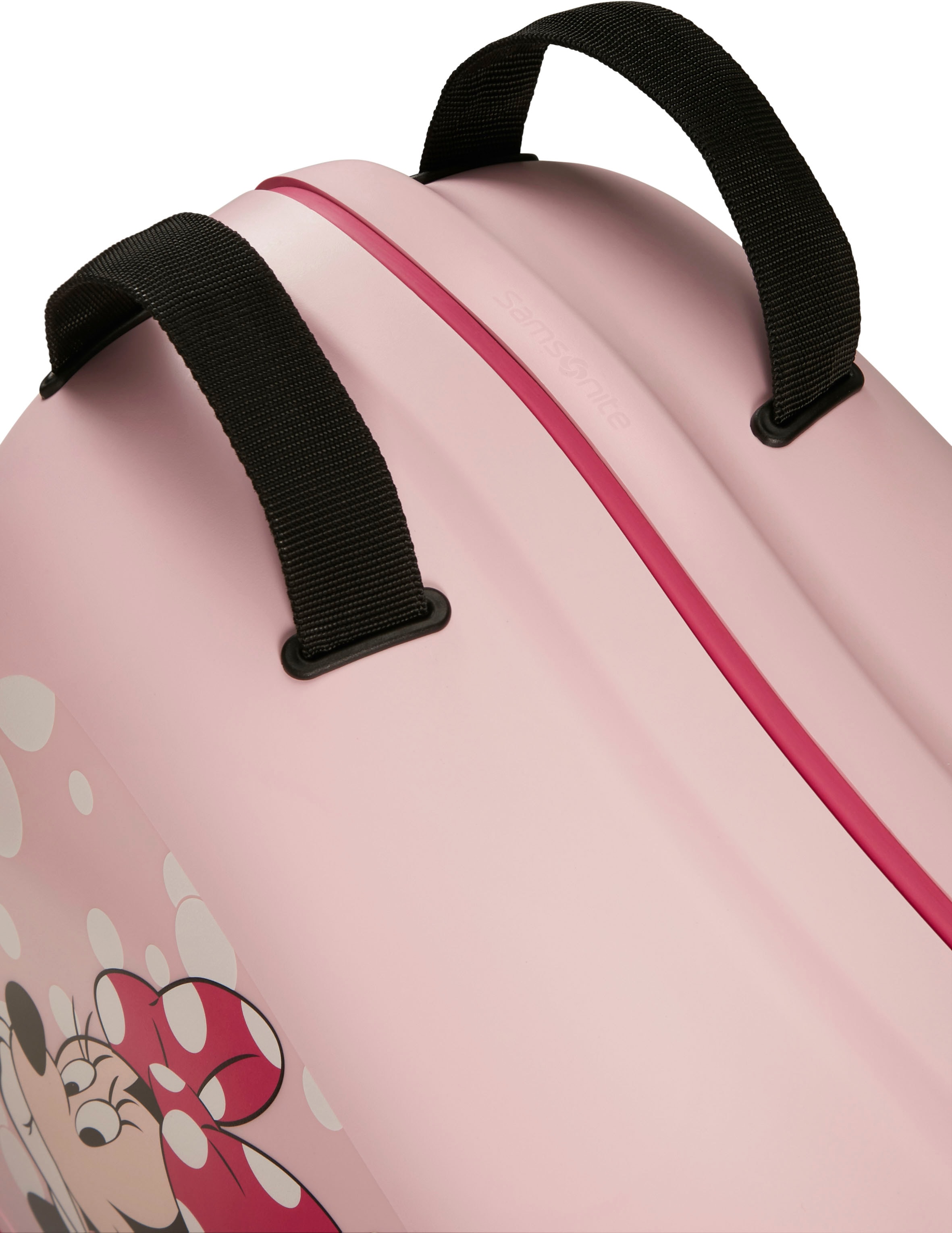 Samsonite Kinderkoffer »Dream2Go Ride-on Trolley, Disney Minnie Glitter«, 4 Rollen, zum sitzen und ziehen