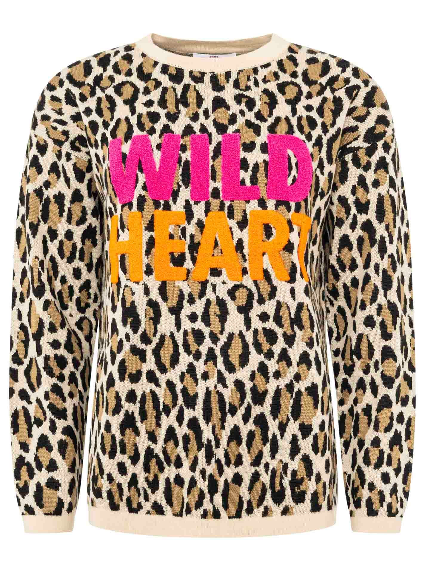 Zwillingsherz Strickpullover »"Wild Heart"«, mit Neon Aufschrift