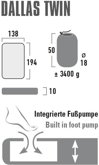 High Peak Luftmatratze »Komfortmatratze Dallas Twin«