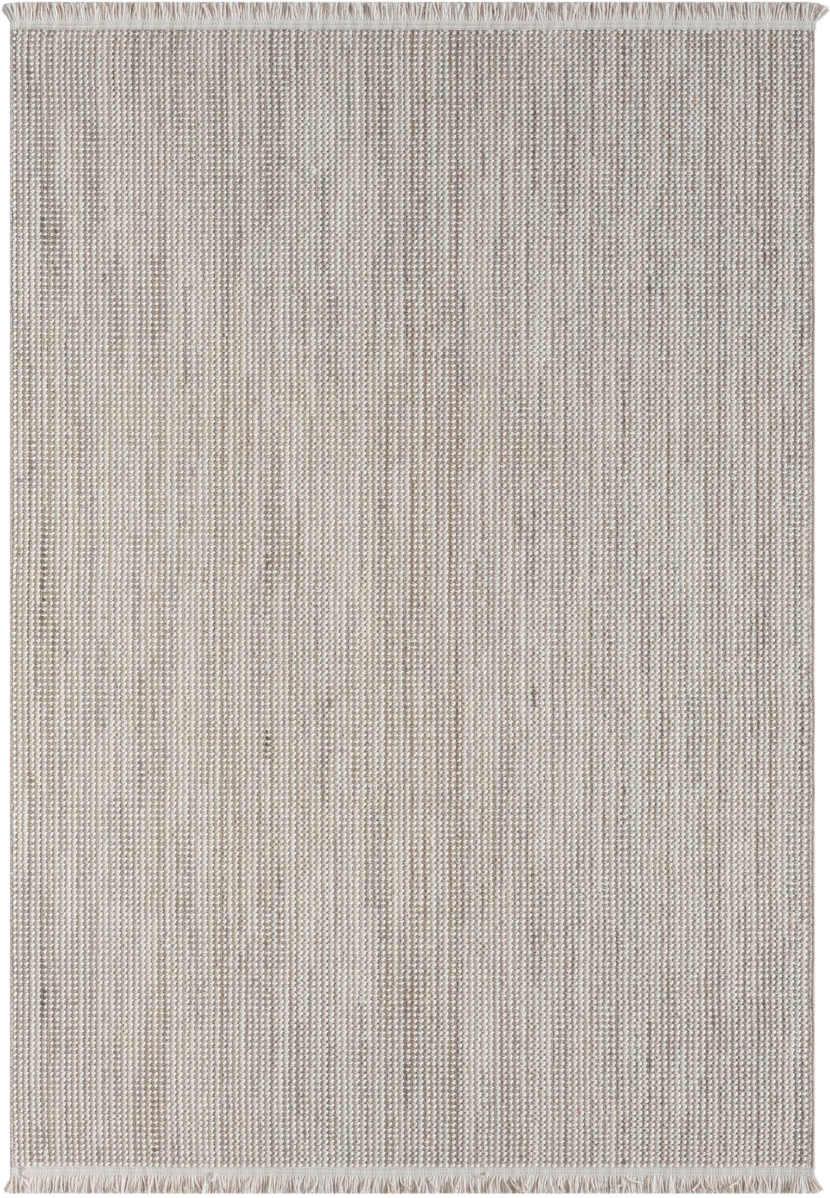my home Teppich »Vals«, rechteckig, 7 mm Höhe, Uni Farben, meliert, Sisal-Optik, auch in rund erhältlich, mit Fransen