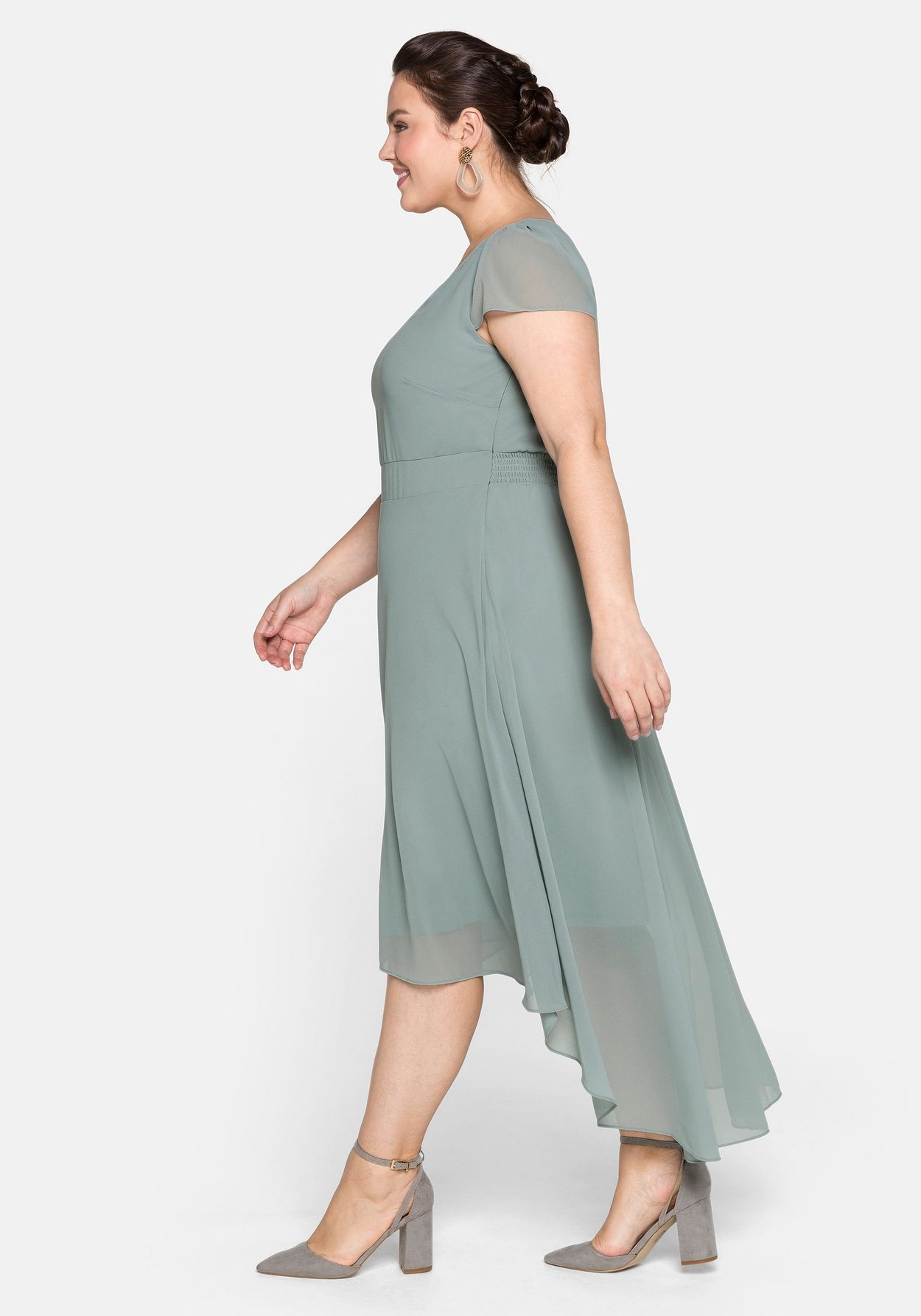 Sheego Abendkleid »Abendkleid mit Flügelärmeln«, mit Flügelärmeln