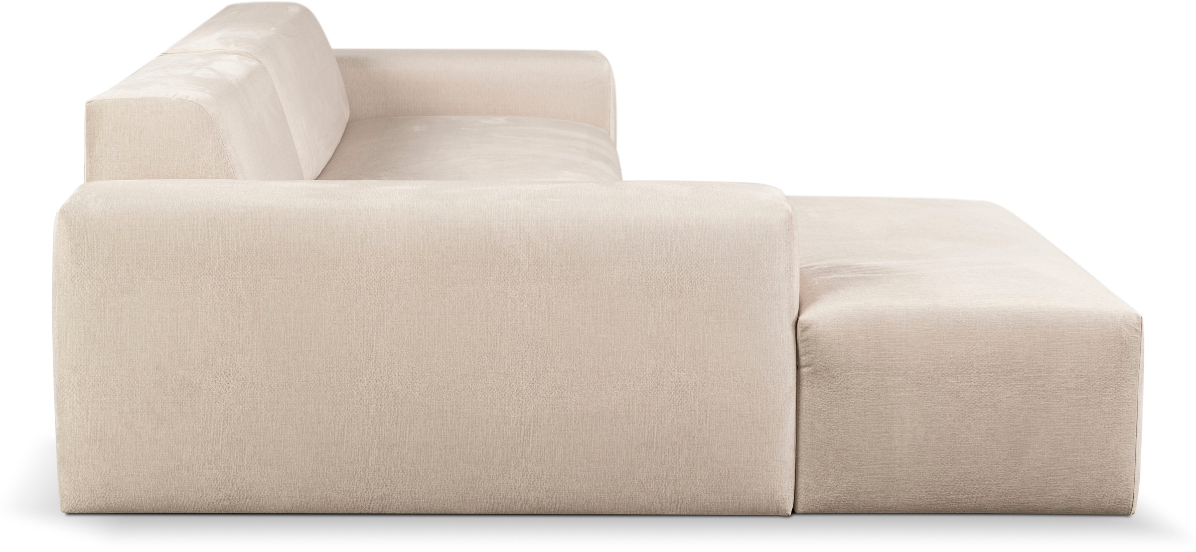 WERK2 Ecksofa »Zeus-L modern und zeitlos, Breite 253cm, bequemes Sofa«, Curvy Trend Ecksofa mit urbaner Optik