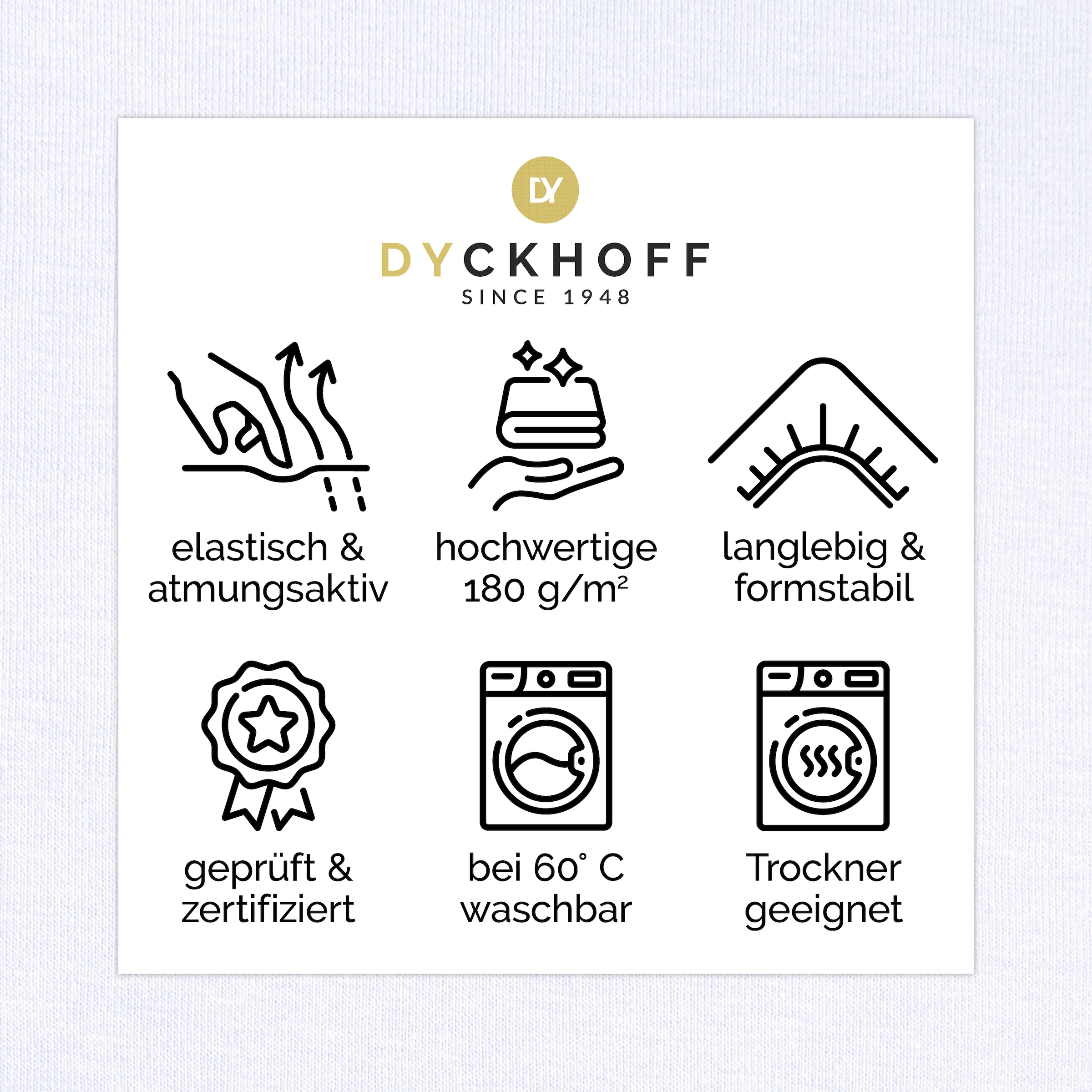 Dyckhoff Spannbettlaken »Uni« Angenehm weich, besonders flexibel, bis 25cm Matratzenhöhe