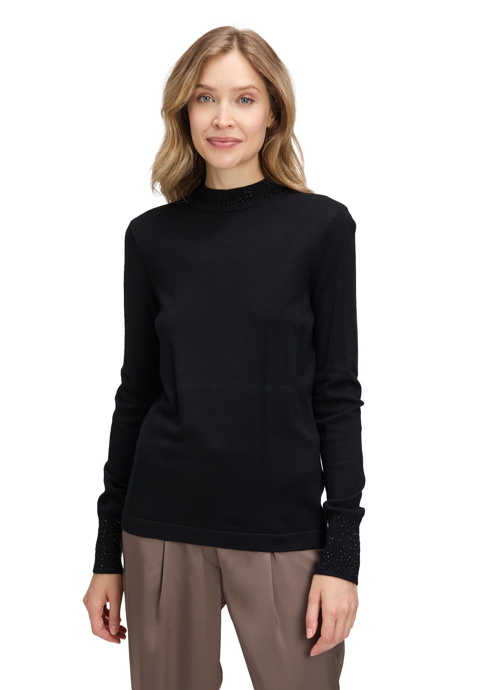 Betty Barclay Rundhalspullover »Feinstrickpullover mit Strass«