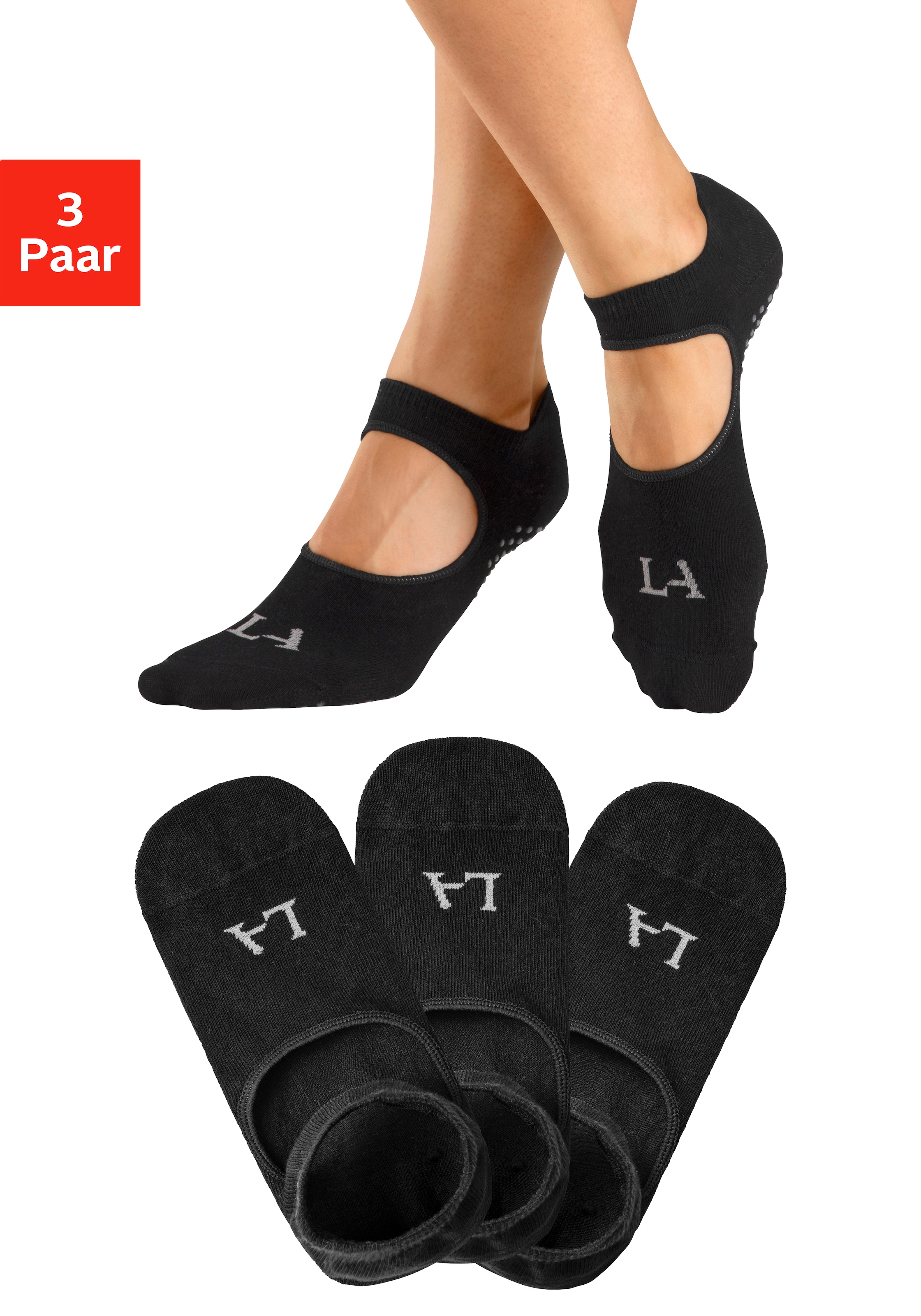 ABS-Socken, (Packung, 3 Paar), mit Aussparung auf Fußrücken