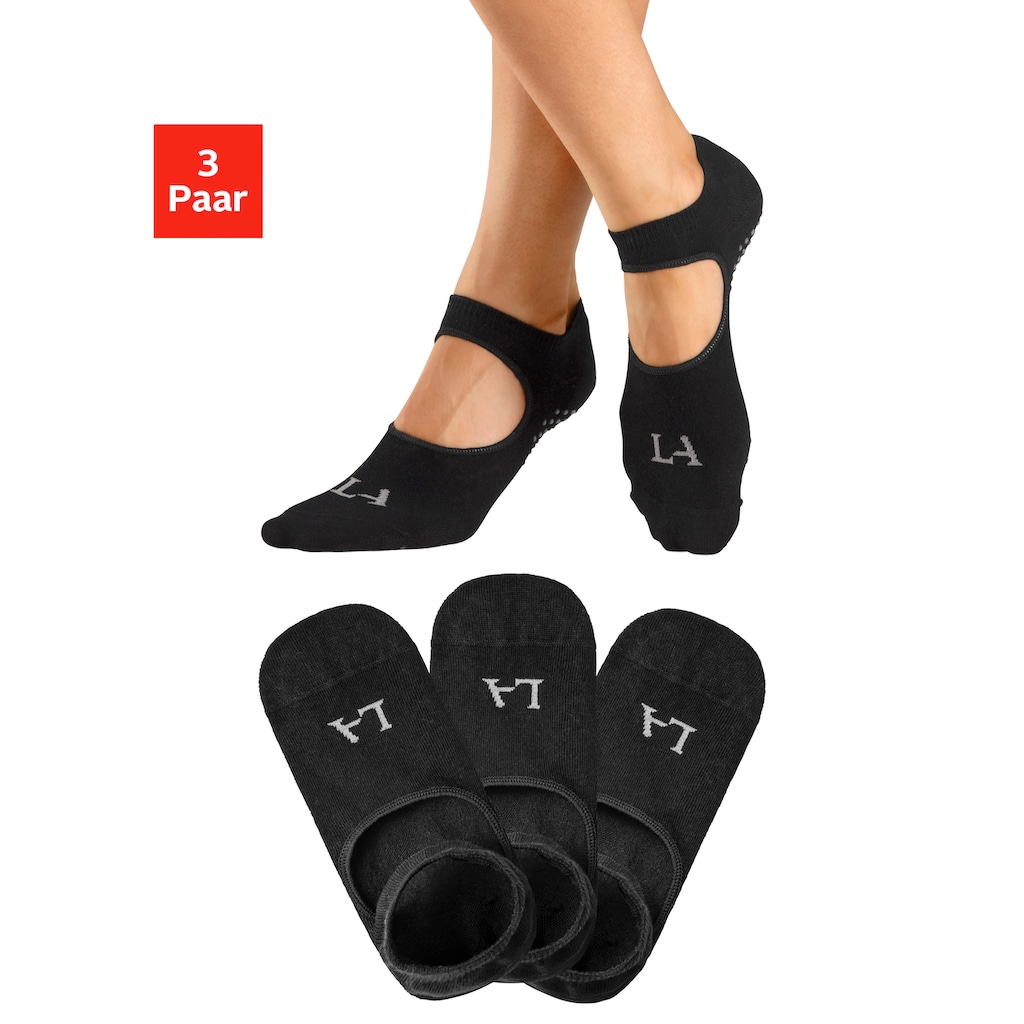 LASCANA ACTIVE ABS-Socken, (Packung, 3 Paar), mit Aussparung auf Fußrücken