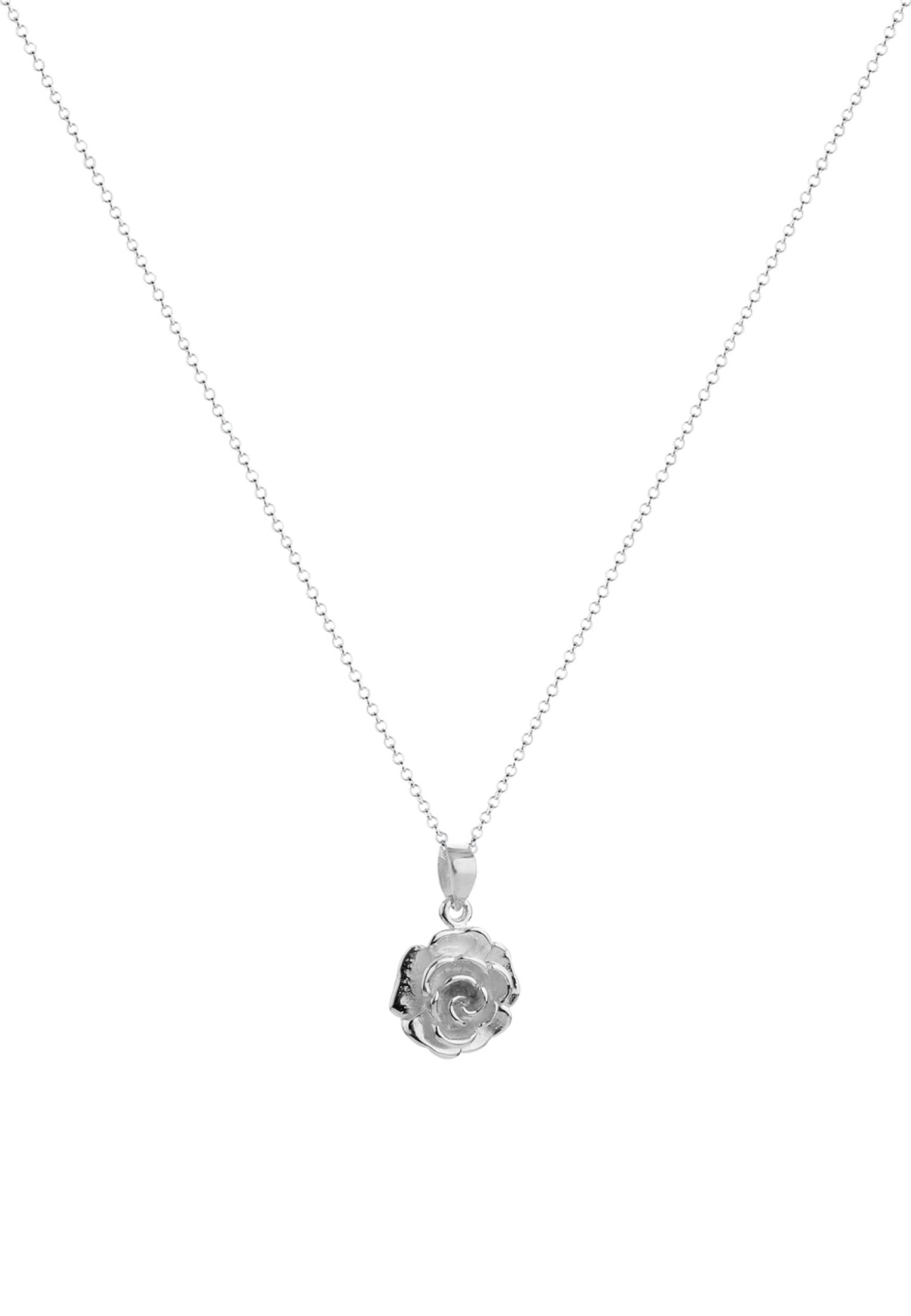 Nenalina Kette mit Anhänger »Halskette Rosen Blumen Anhänger Flower Look 925 Silber«