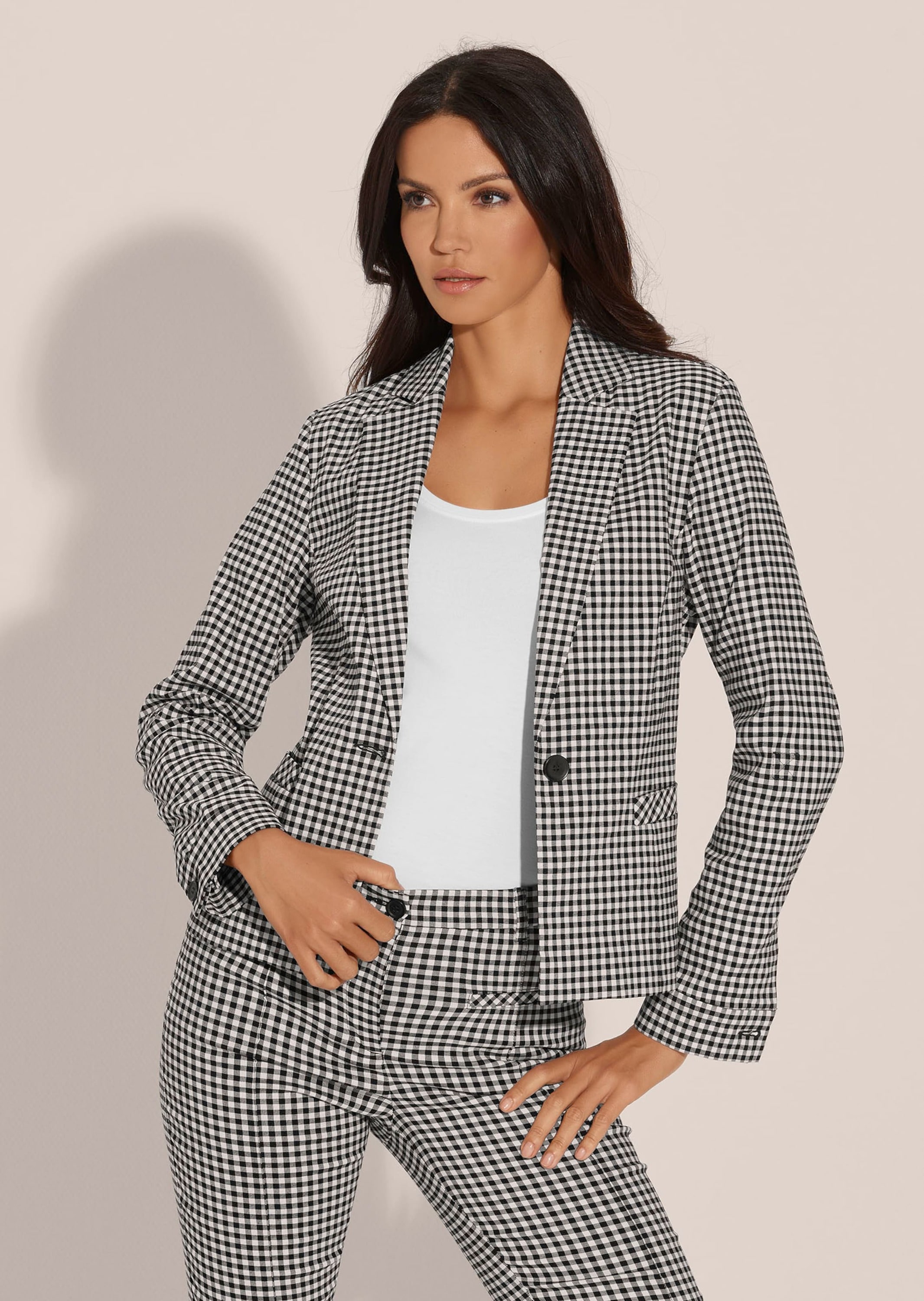 MADELEINE Jackenblazer »Blazer Blazer in feinem Vichy-Karo«
