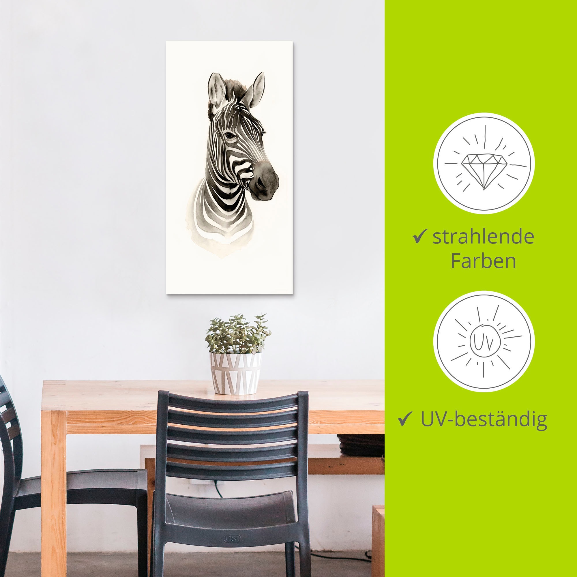 Artland Wandbild »Safari Porträt I«, Wildtiere, (1 St.), als Alubild, Outdoorbild, Leinwandbild, Wandaufkleber, versch. Größen