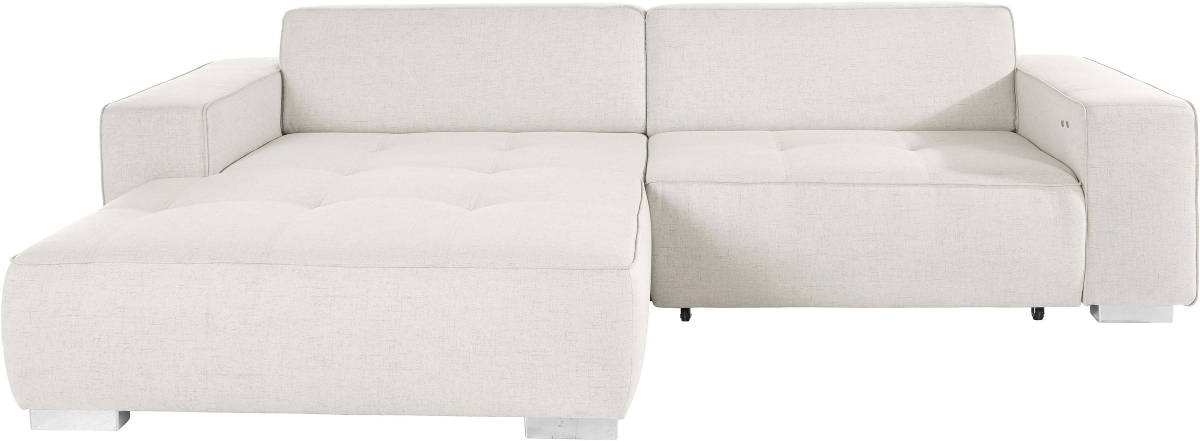 INOSIGN Ecksofa »Sapporo L-Form« wahlweise Bettfunktion oder Sitztiefenverstellung, Federkern