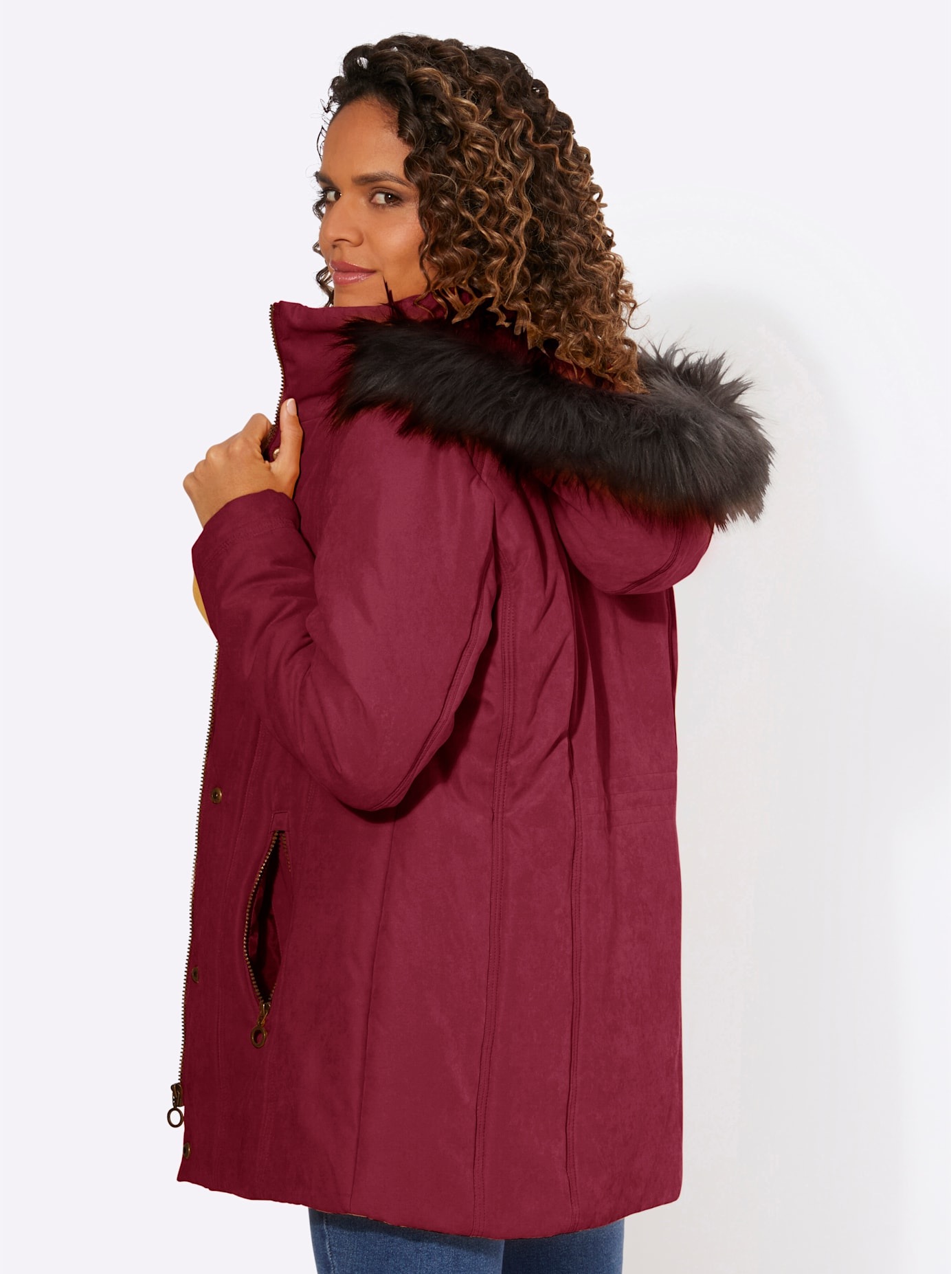 Casual Looks Langjacke, mit Kapuze