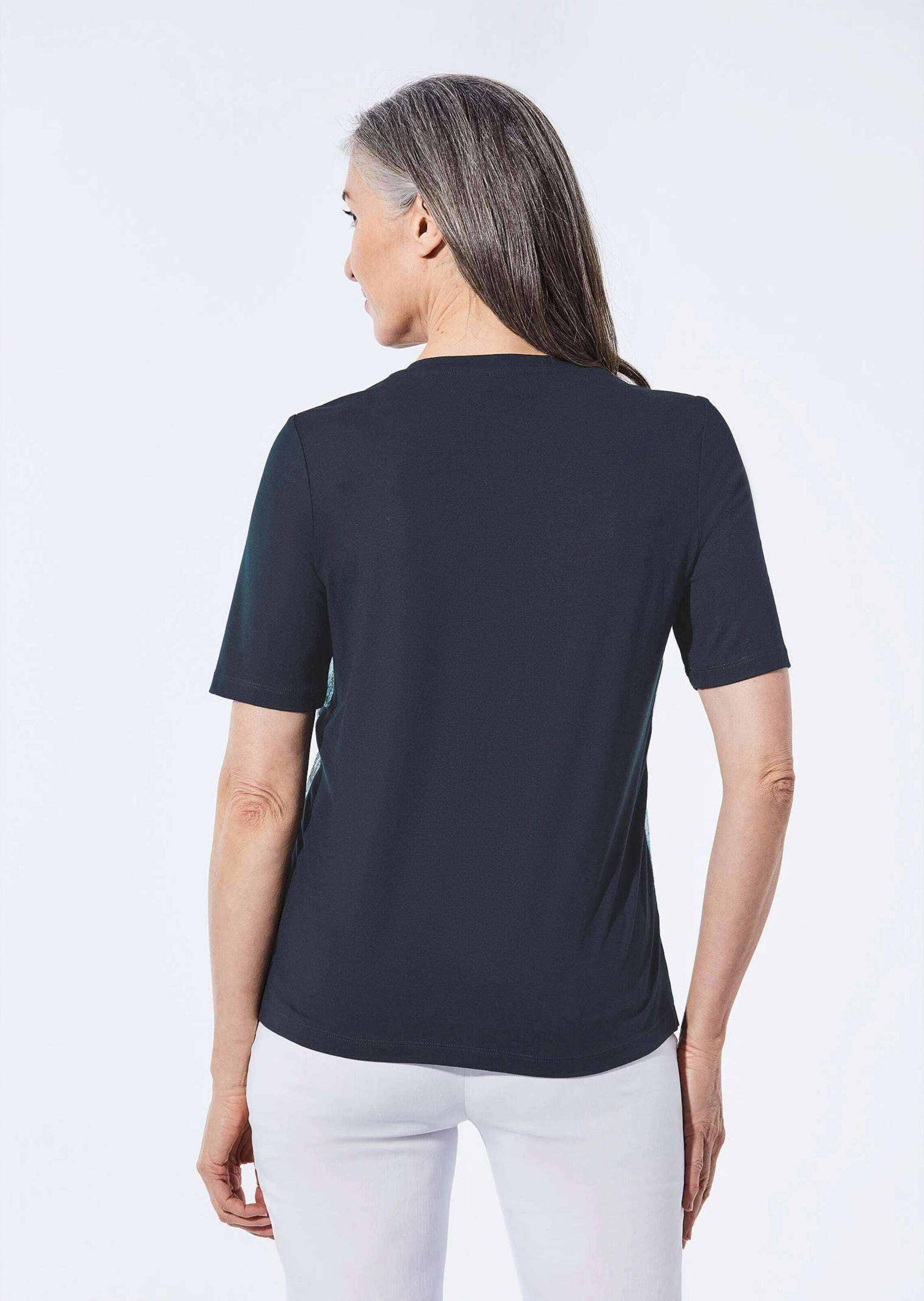 GOLDNER Kurzarmshirt »Shirt mit Pailletten«
