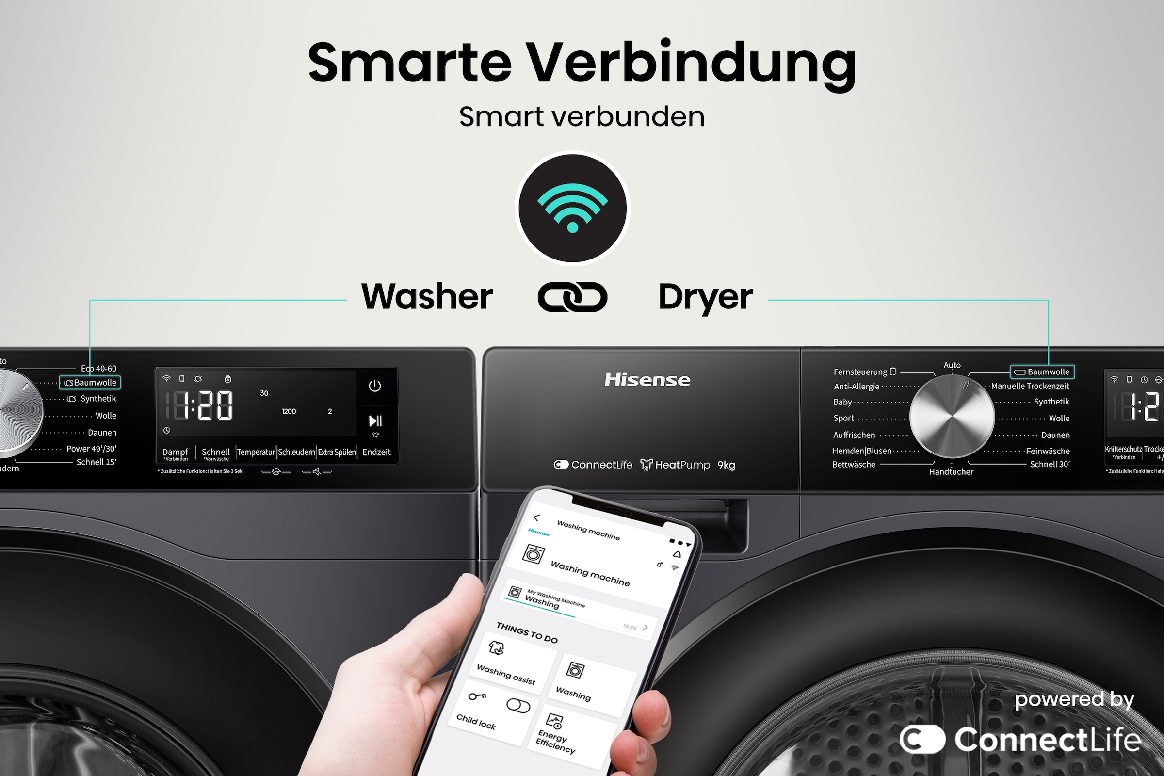 Hisense Wärmepumpentrockner »DH3S902B«, 9 kg