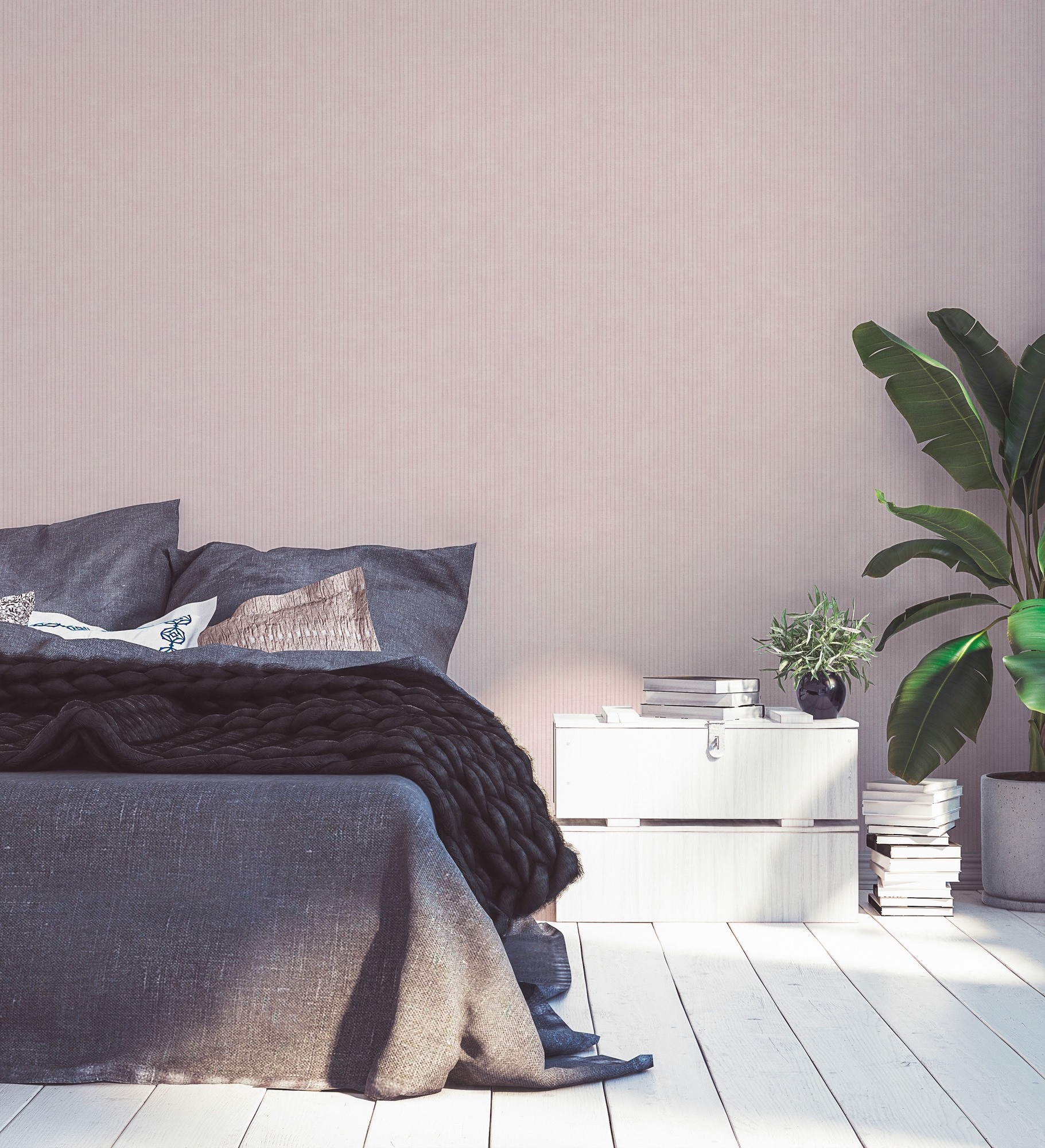 A.S. Création Vliestapete »Streifentapete Landhaus« gemustert | matt | neutral leicht strukturiert Tapete mit dünnen Streifen Tapeten Wohnzimmer Schlafzimmer Küche Optik