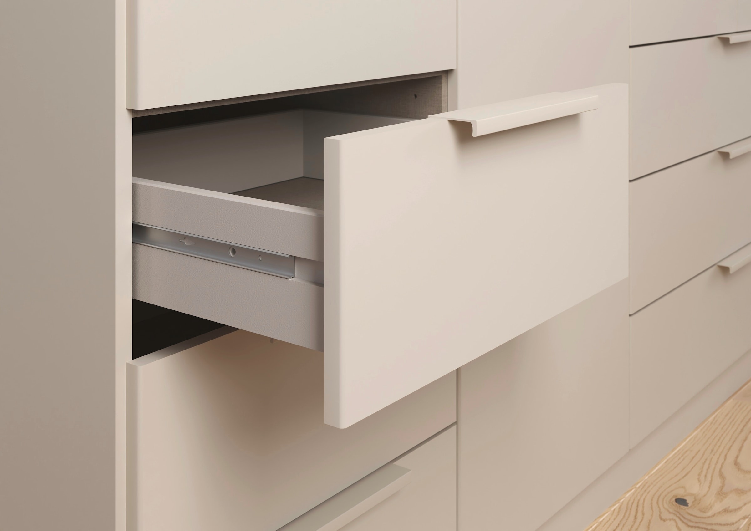 OTTO home Kleiderschrank »Mehrzweckschrank Schrank Schlafzimmer Garderobe Mietswohnung XEELINA« Mehr Flexibilität durch variable Schubladenanordnung MADE IN GERMANY