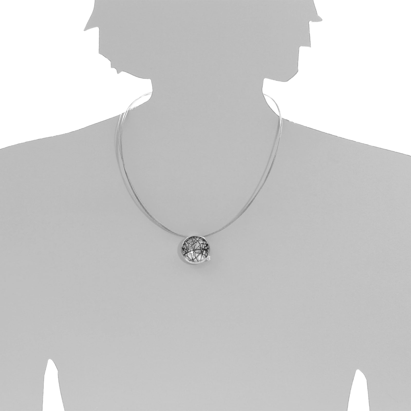 OSTSEE-SCHMUCK Kettenanhänger »- Gleiter Runo 24 mm-Sarah Vicenza - Silber 925/000 - Zirkonia«