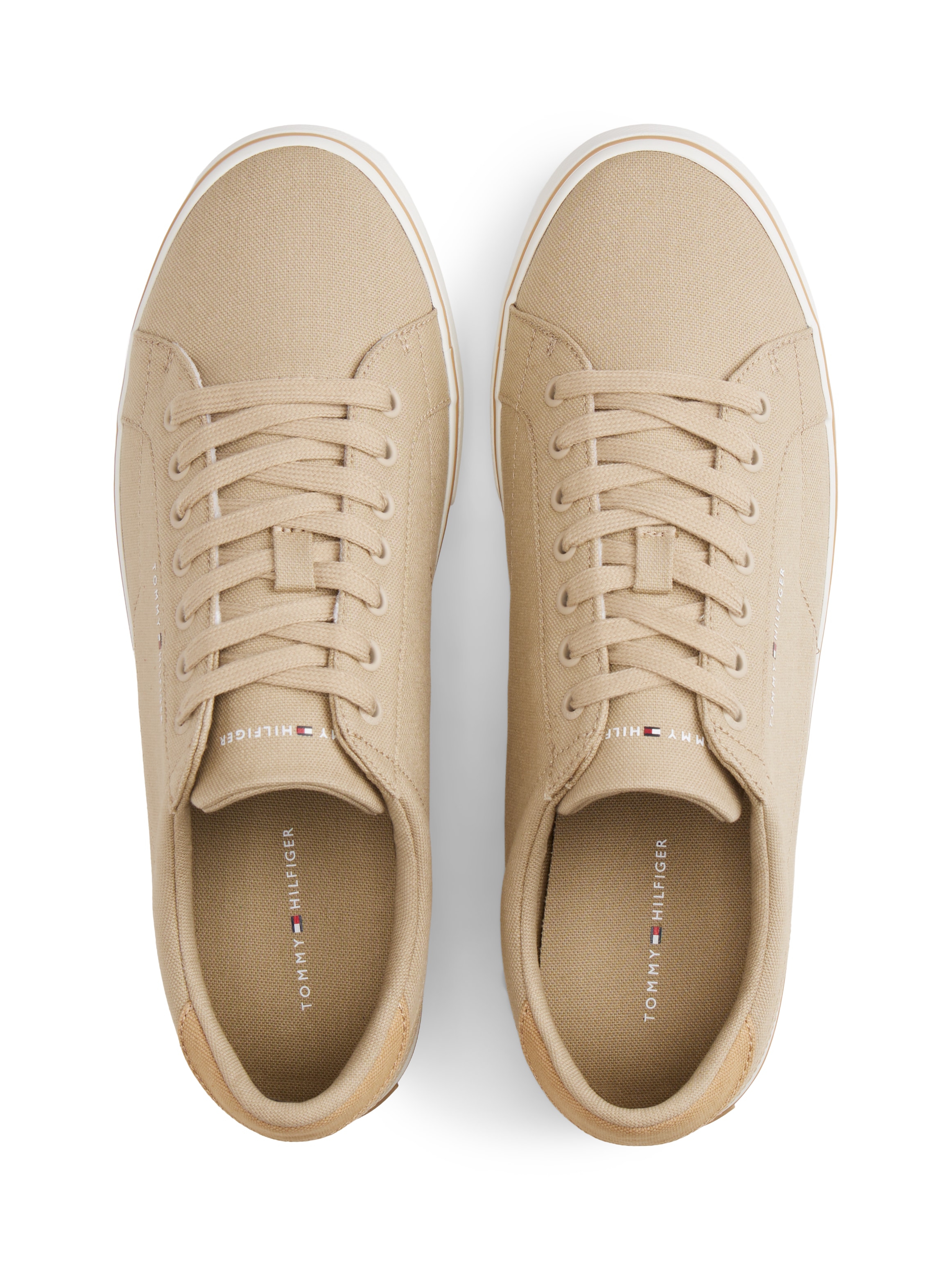 Tommy Hilfiger Sneaker »VULC CORE LONG LACE«  Freizeitschuh, Halbschuh, Schnürschuh mit Kontrastbesatz an der Ferse