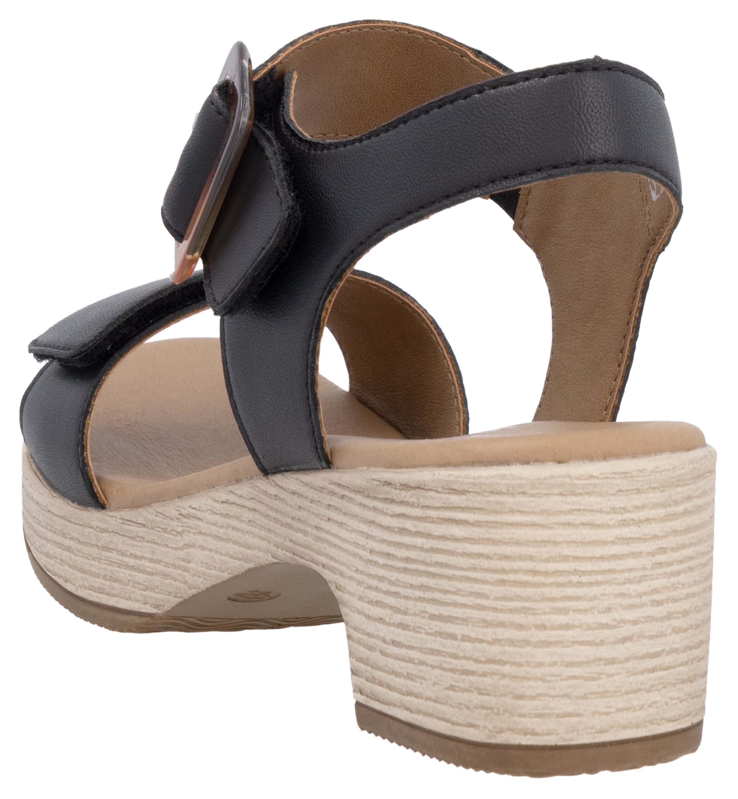 Remonte Sandalette, Blockabsatz, Sommerschuh, Sandale mit Klettverschlüssen