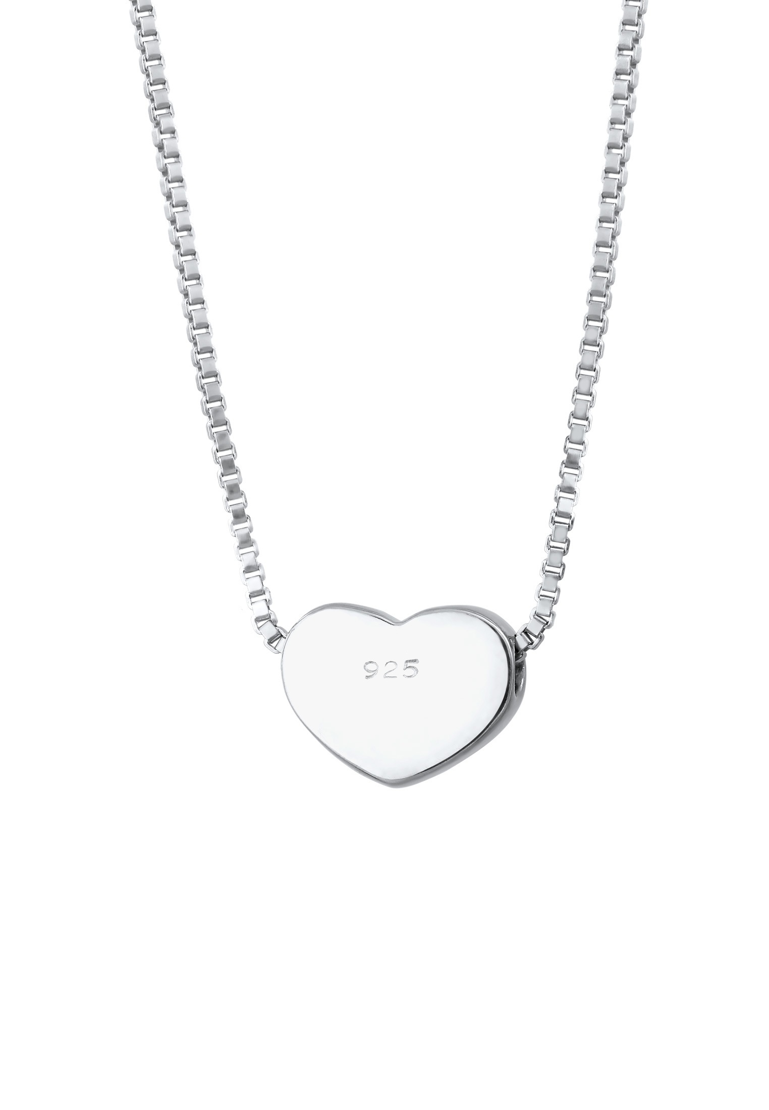 Elli Kette mit Anhänger »Halskette Anhänger Herz Schlicht Liebe Venezianer 925 Silber«