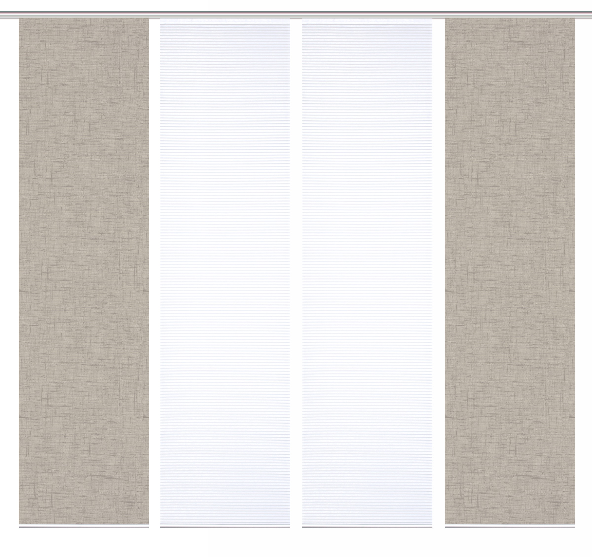 HOME in green Schiebegardine »ESTRA« Paneelwagen 4 Stk. tlg. SET DIGITALDRUCK,BAMBUSOPTIK RECYCELT